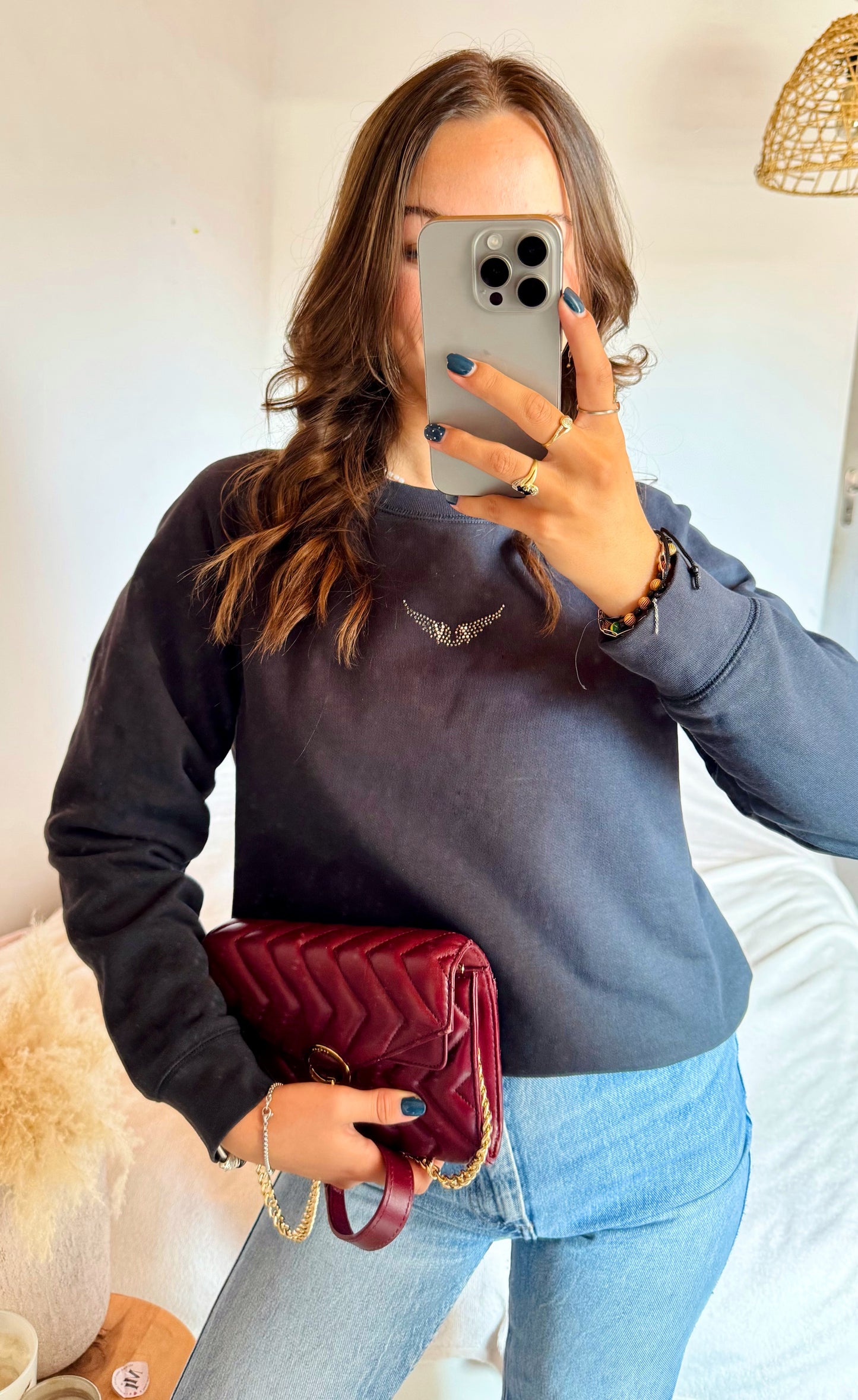 Sweat col rond noir Zadig & Voltaire - S