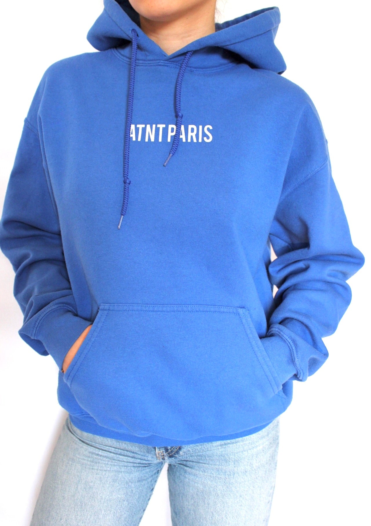 Sweat à capuche bleu ATNT PARIS - S