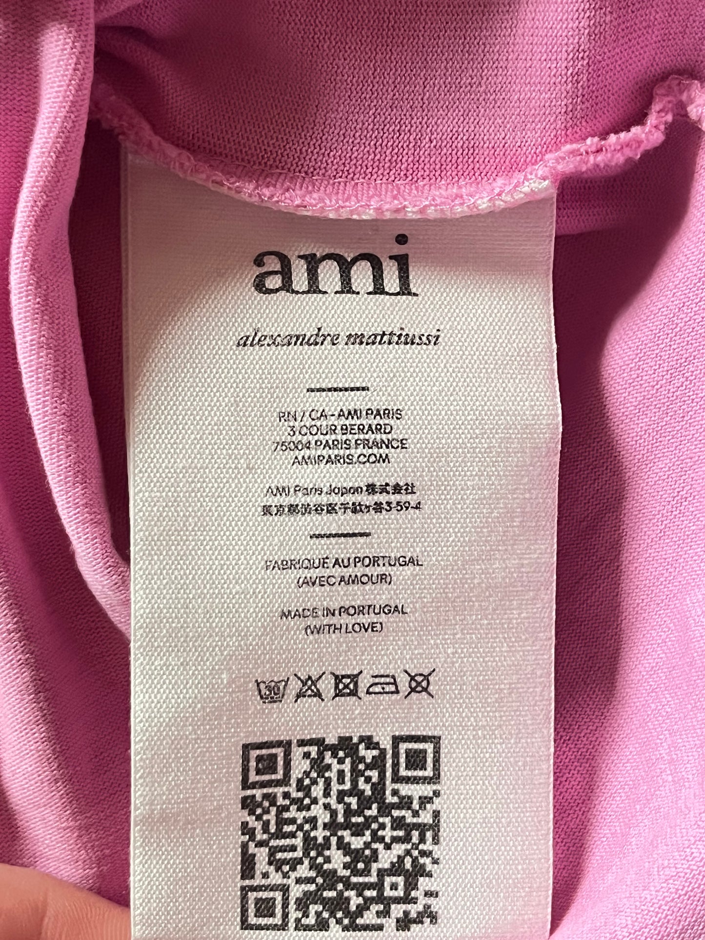 T-shirt rose Ami Paris - M homme / L femme