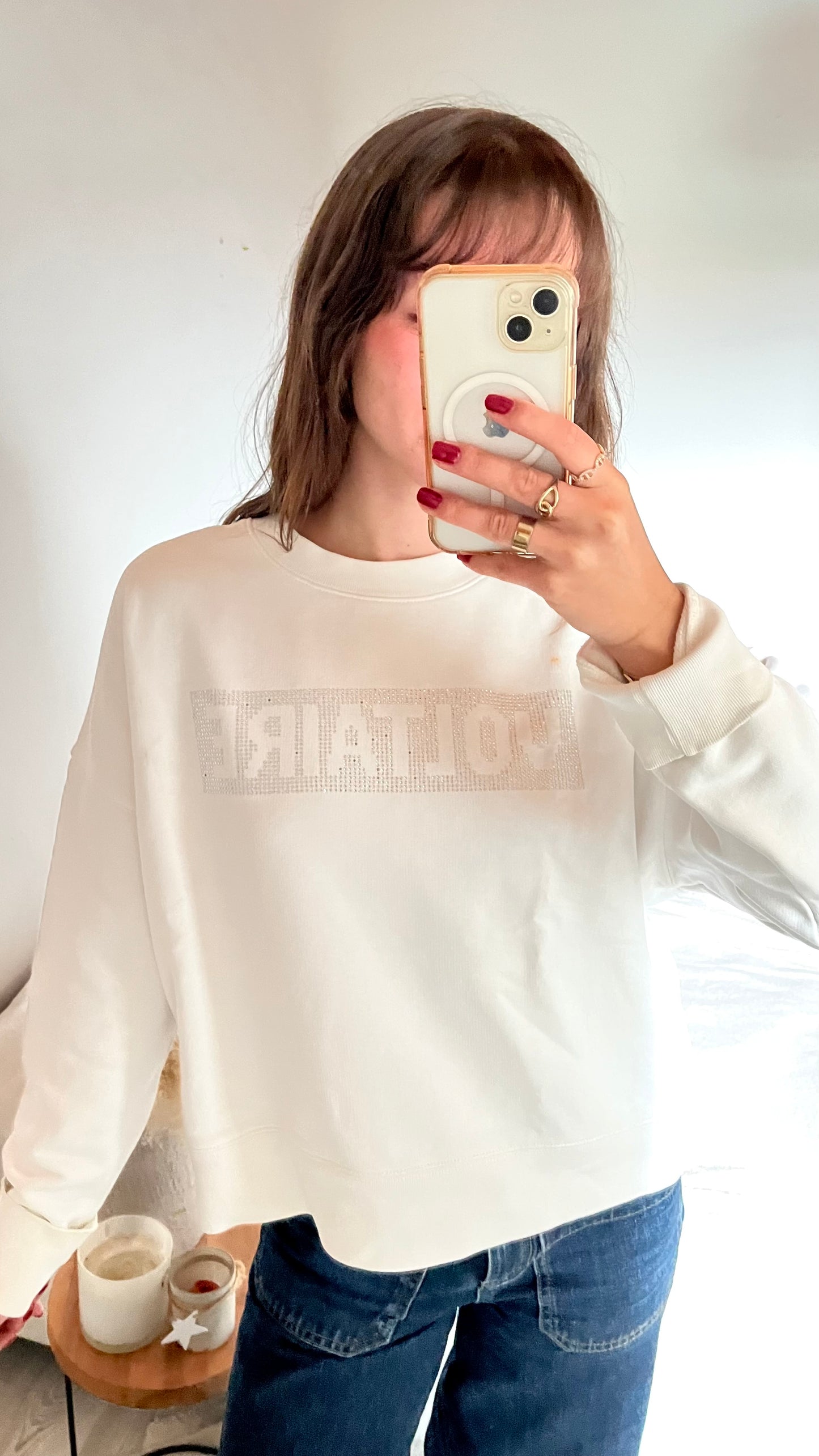 Sweat blanc paillette Zadig & Voltaire - S