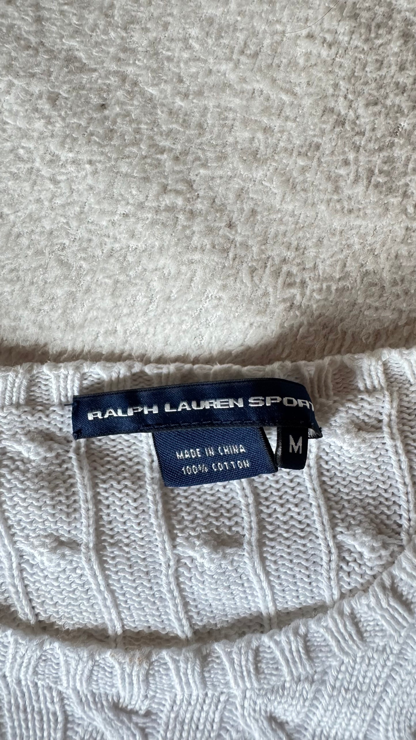T-shirt torsadé blanc Ralph Lauren - M