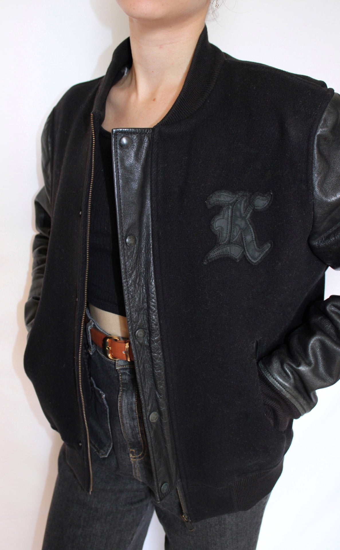 Veste bomber noir mixte The Kooples - L