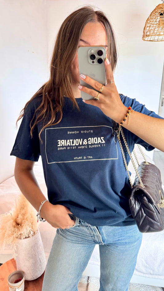 T-shirt bleu marine Zadig & Voltaire - M