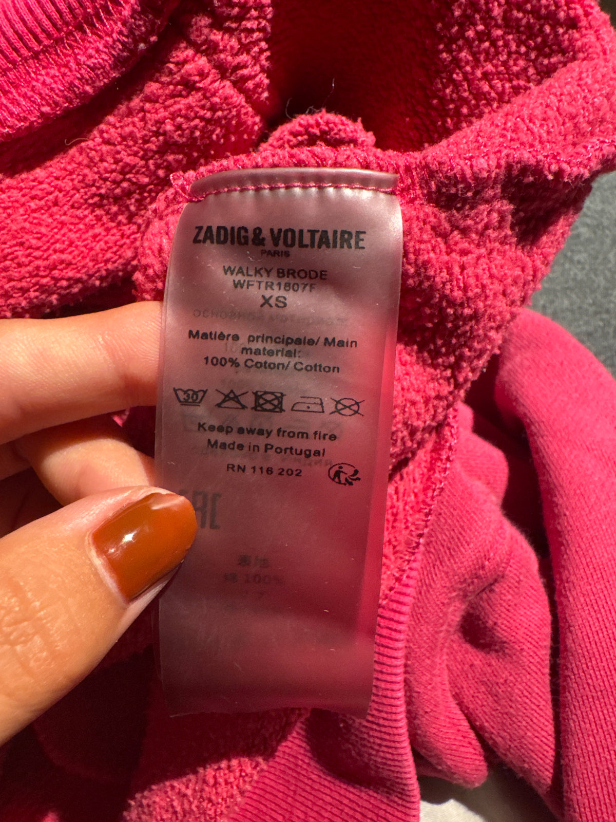 Sweat à capuche rose Zadig & Voltaire - XS