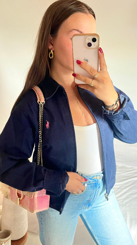 Veste en toile de coton marine Ralph Lauren - M