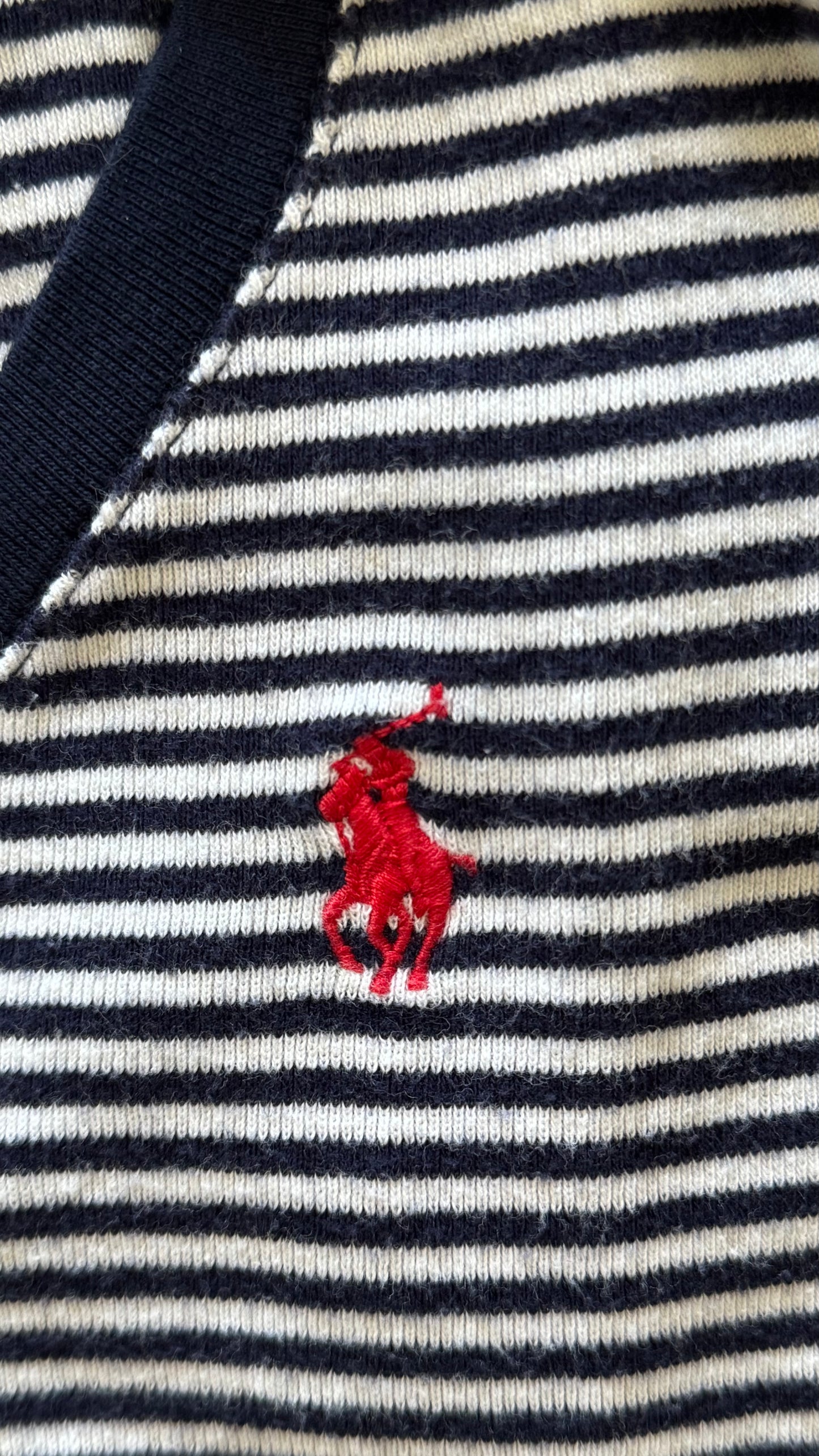 T-shirt col V rayé Ralph Lauren - S