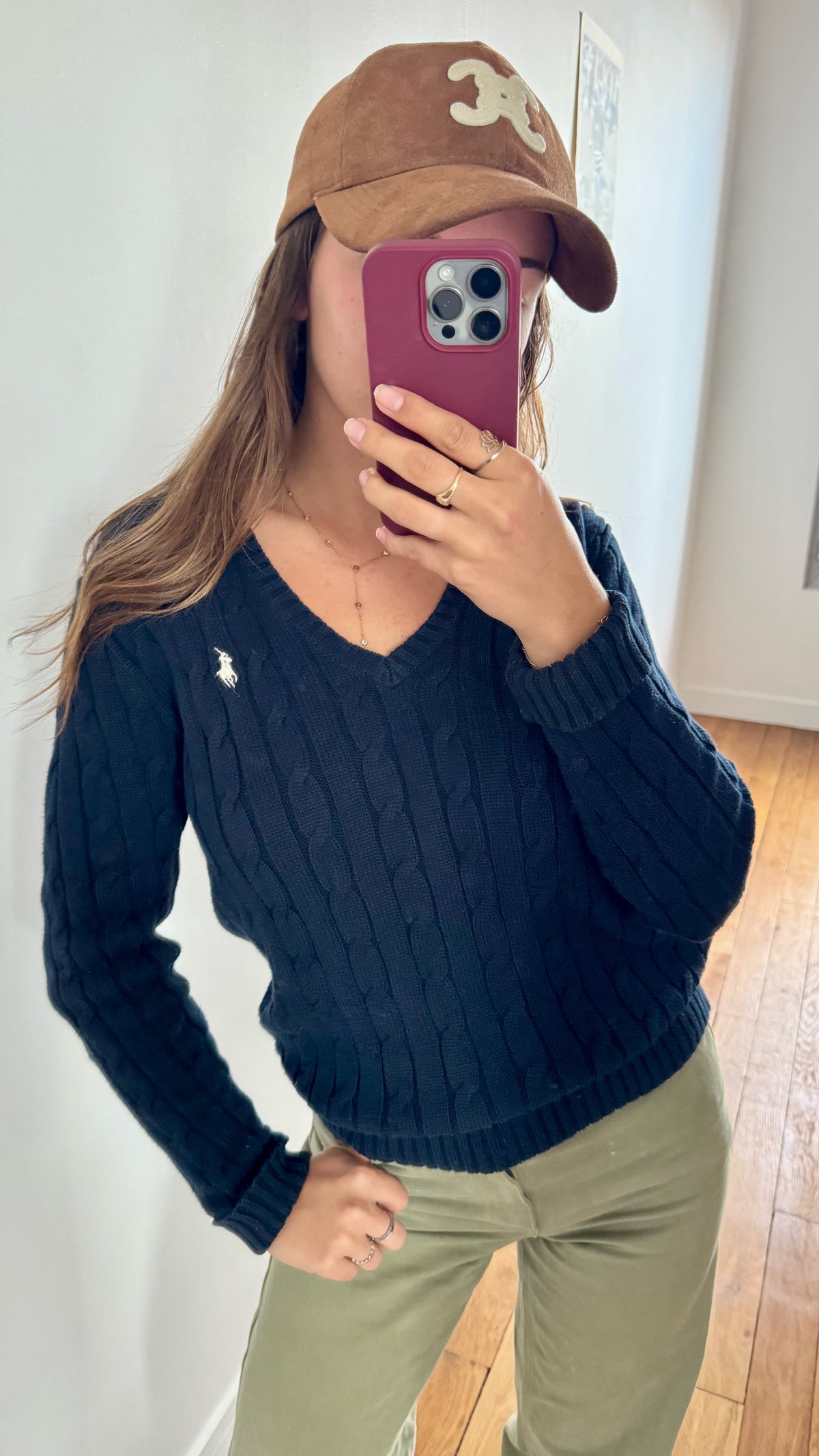 Pull torsadé marine Ralph Lauren - S