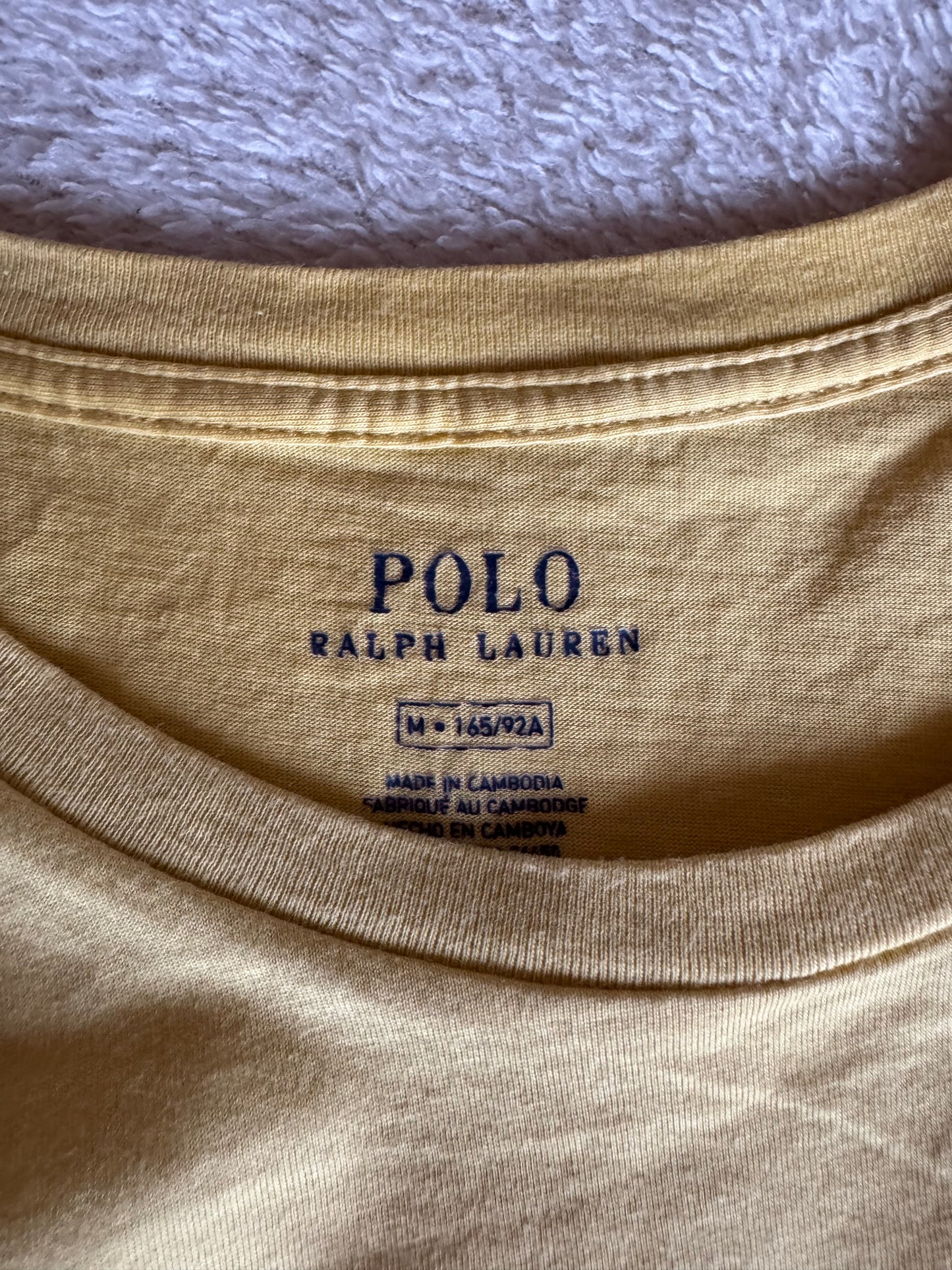 T-shirt col rond jaune Ralph Lauren - S