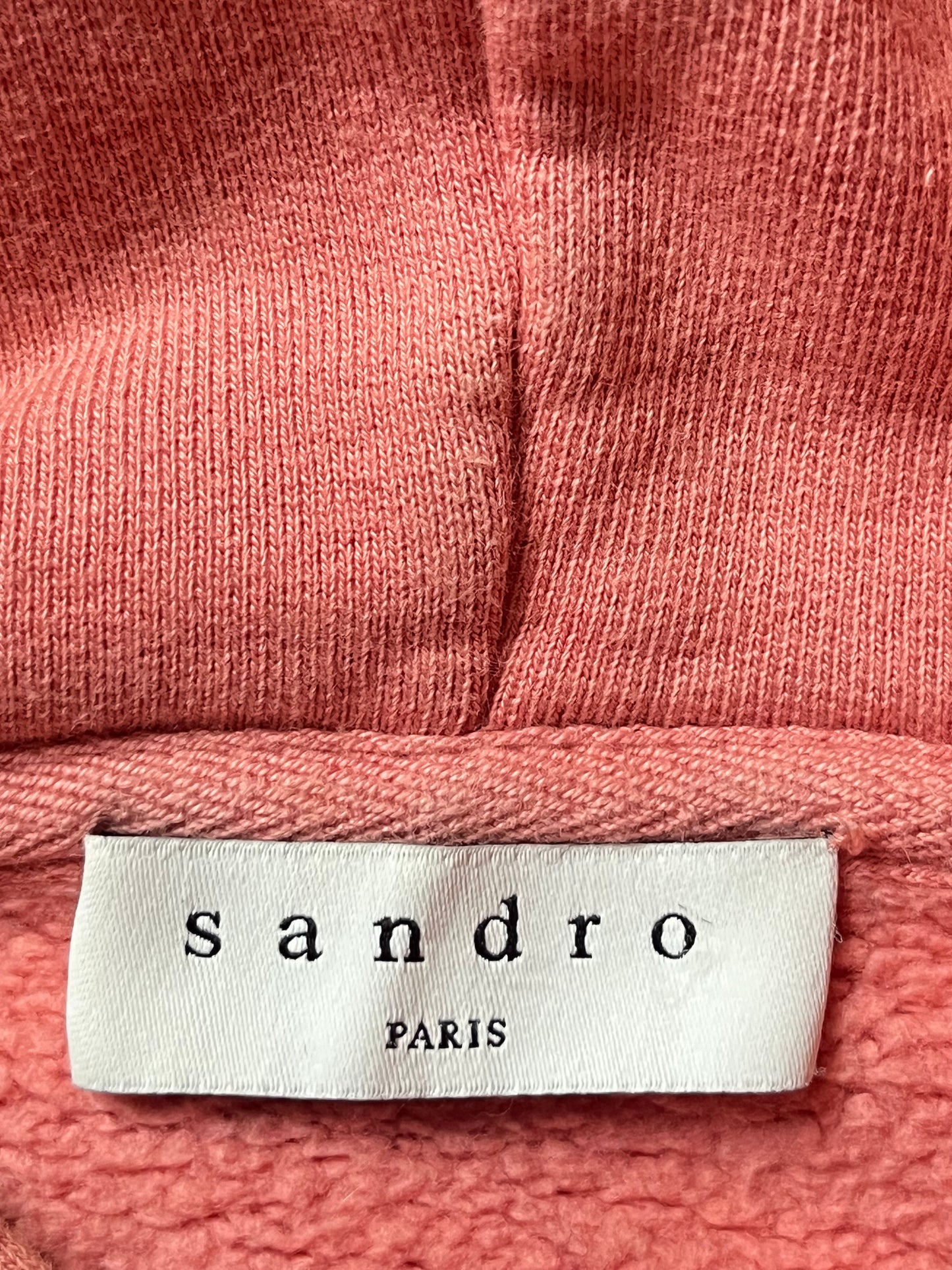 Sweat à capuche Sandro saumon - M homme - XL femme