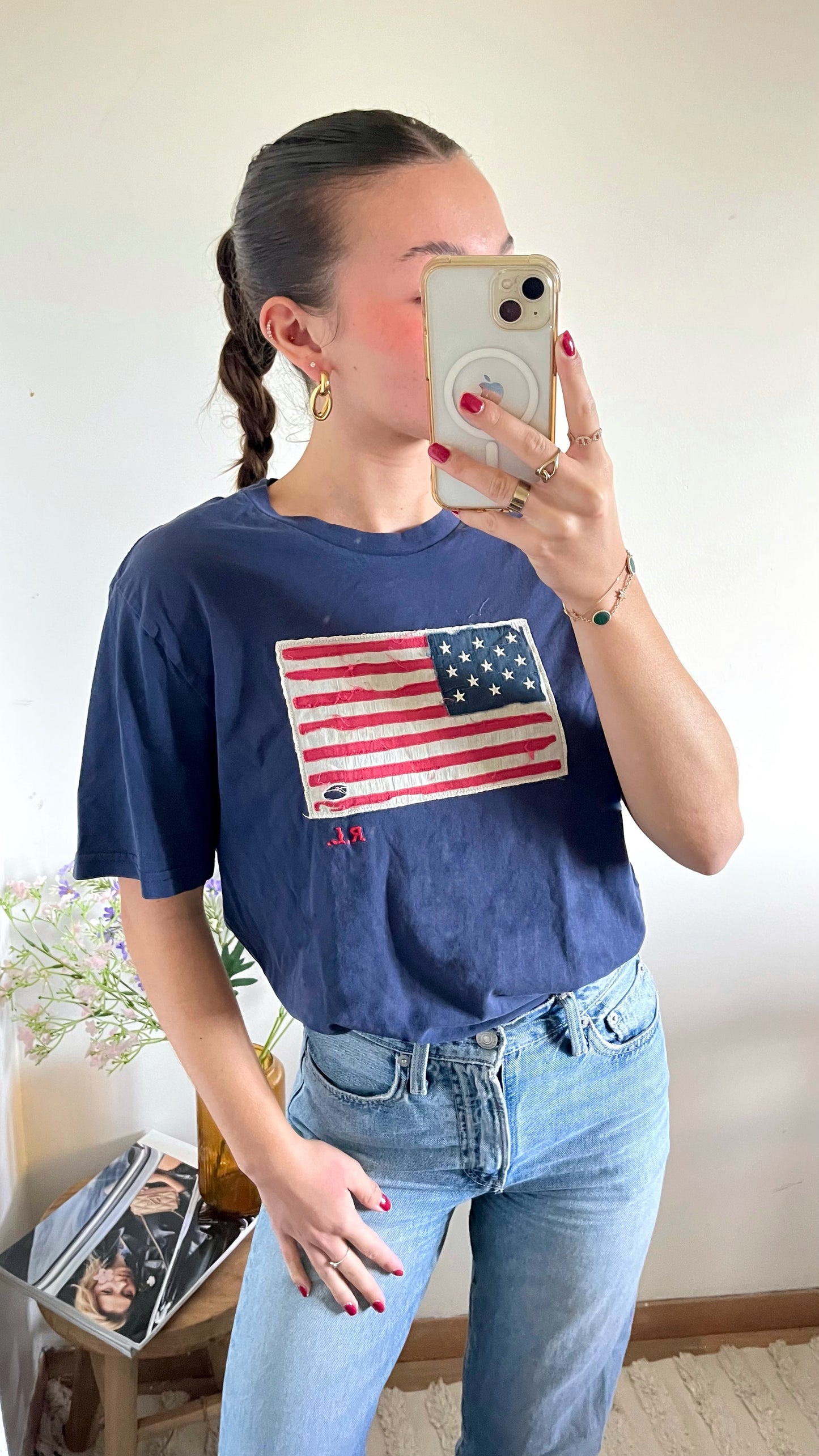 T-shirt American Flag Ralph Lauren - L