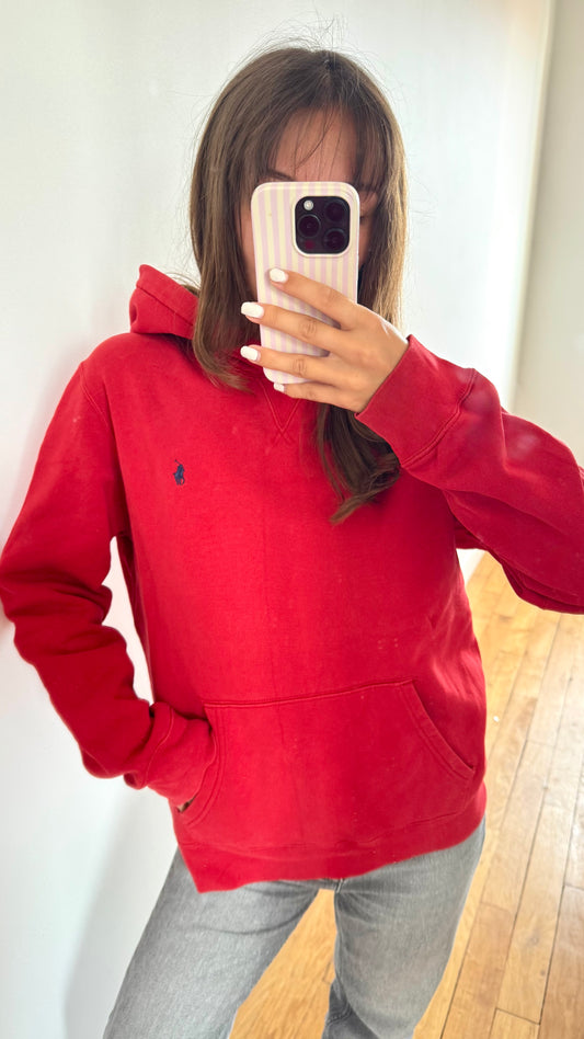 Sweat à capuche rouge Ralph Lauren - S/M