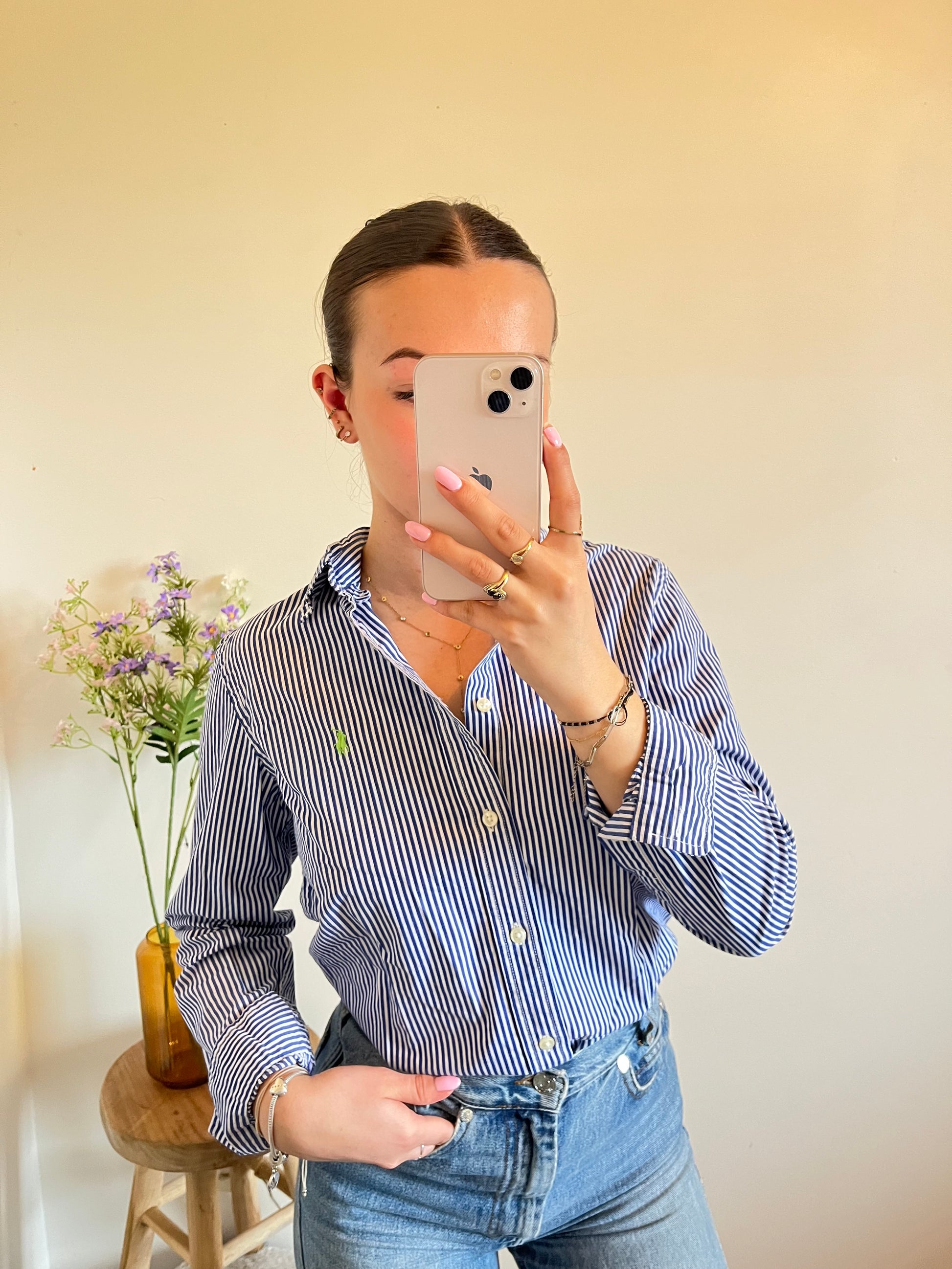 Chemise à rayures bleues Ralph Lauren - S.