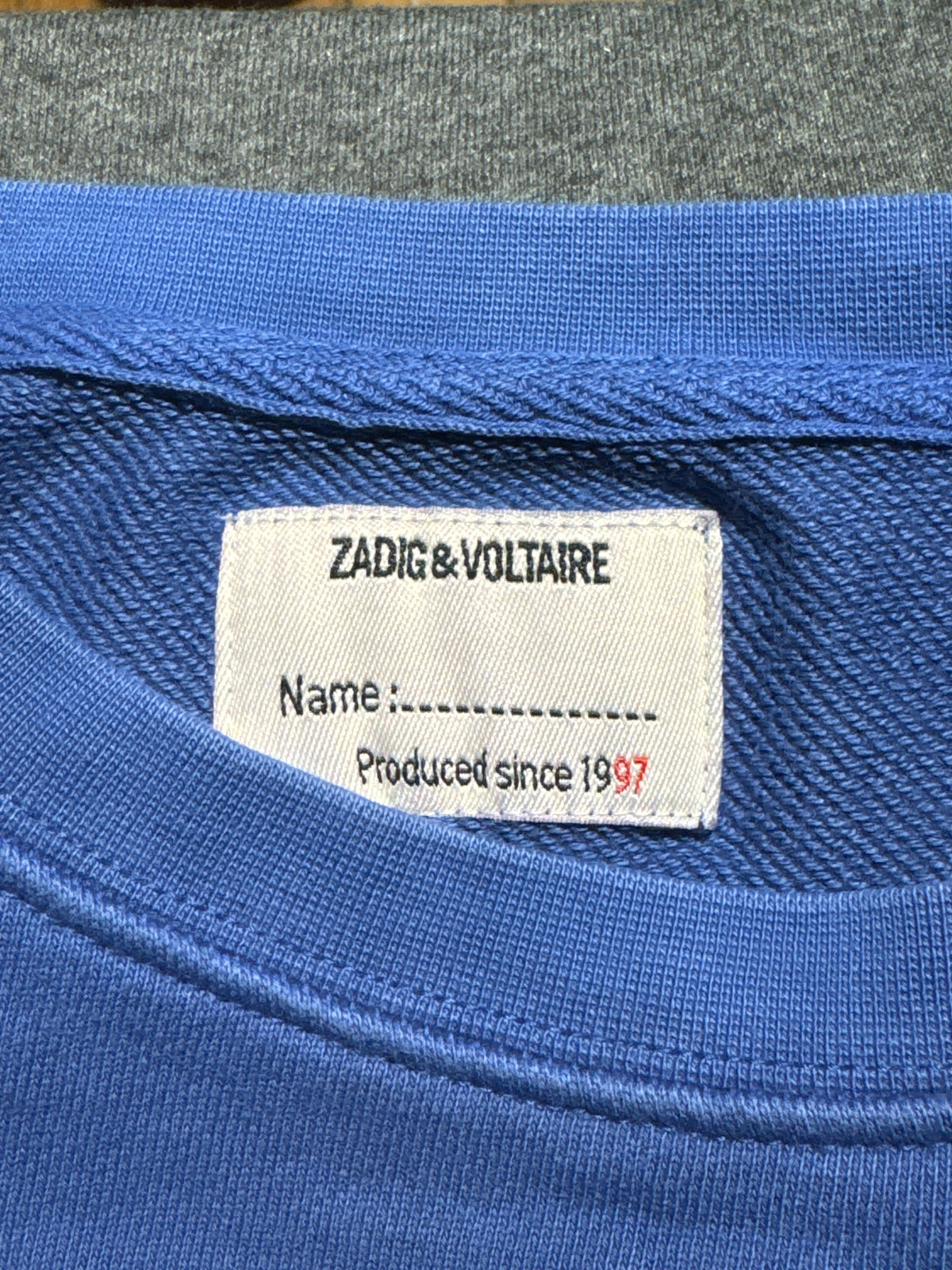 Sweat col rond bleu Zadig & Voltaire - M