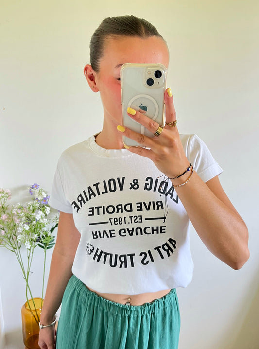 T-shirt blanc col rond Zadig & Voltaire - S