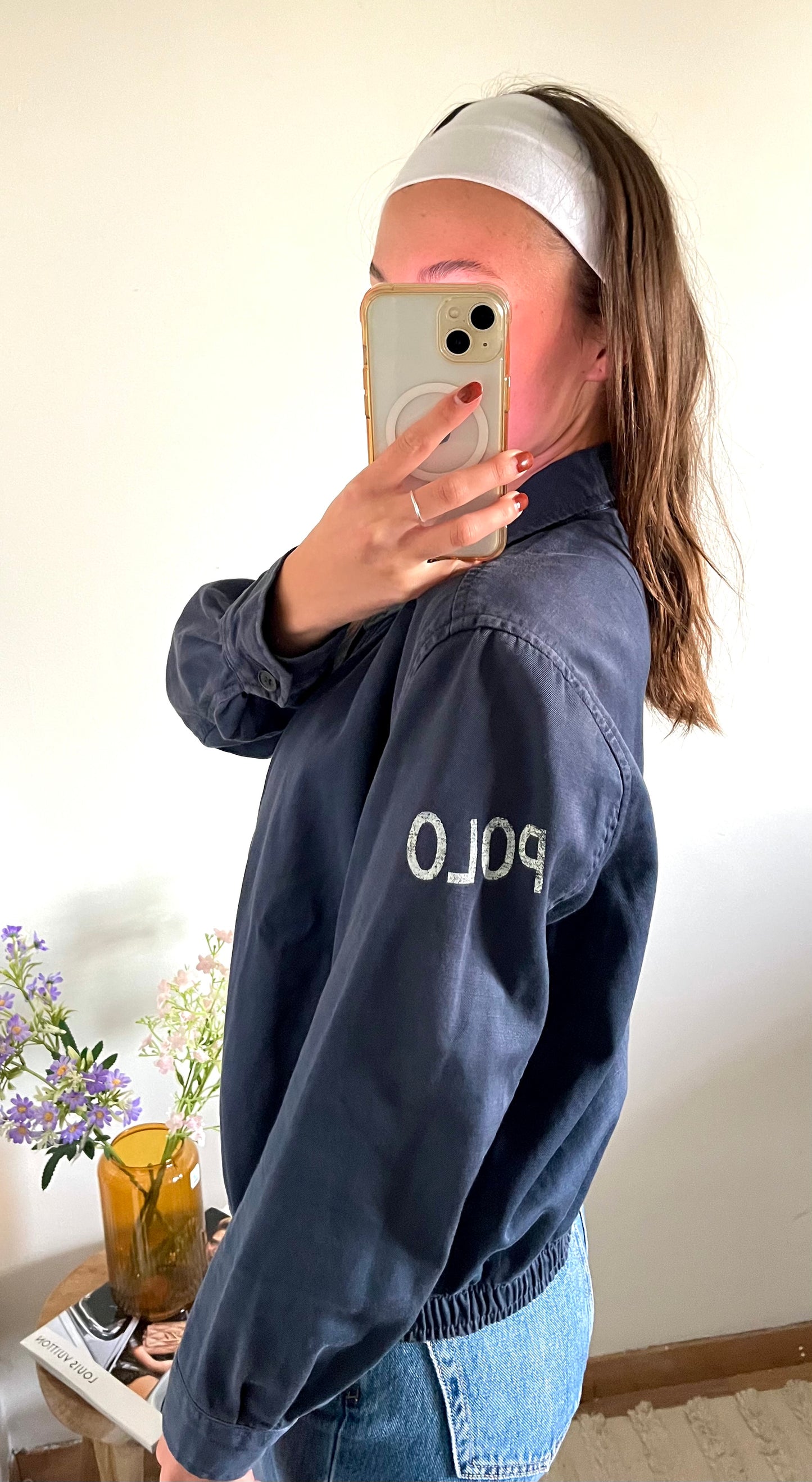 Veste toile de coton marine Ralph Lauren - M