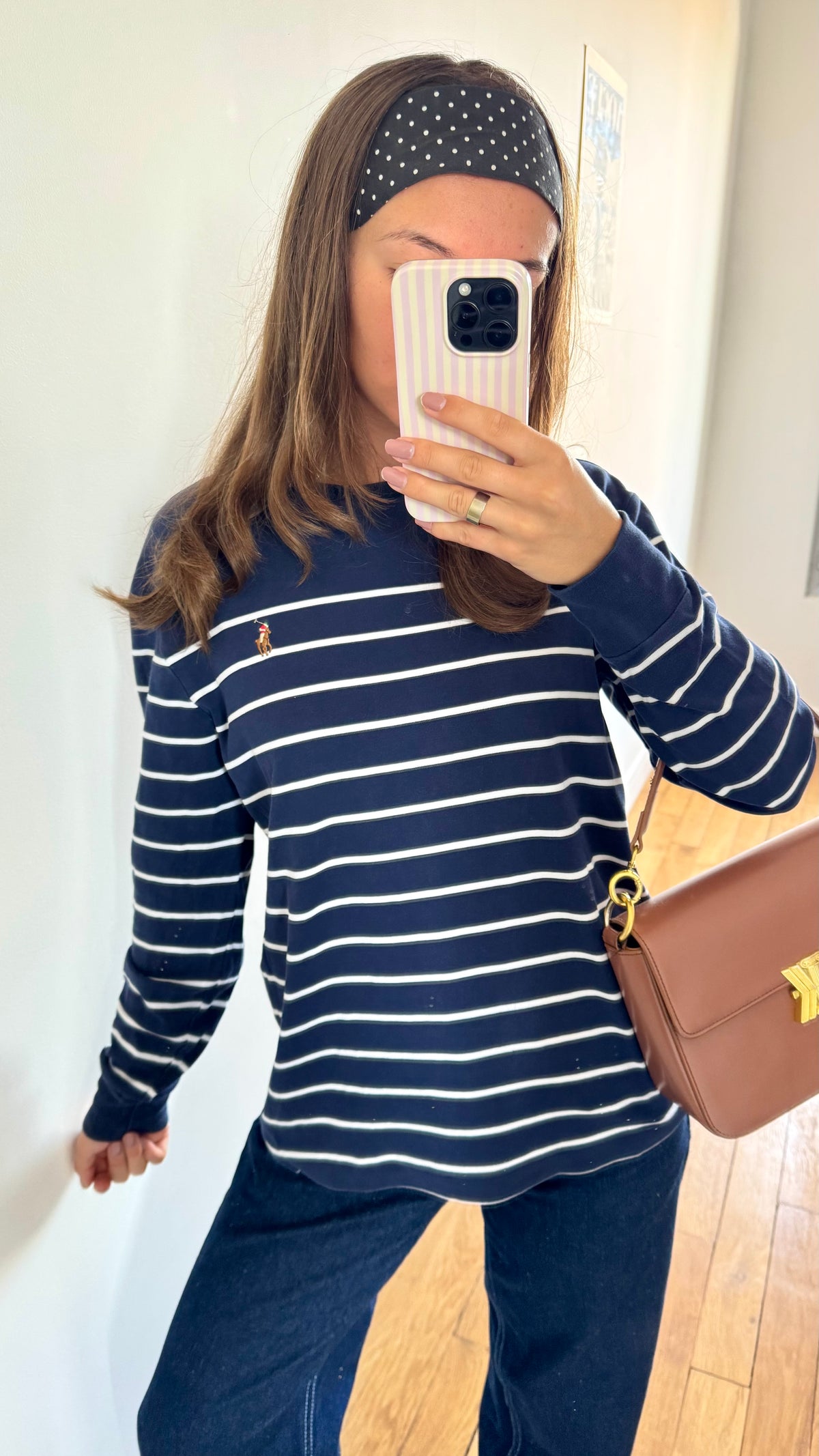 Pull col rond marinière Ralph Lauren - XS homme / M femme