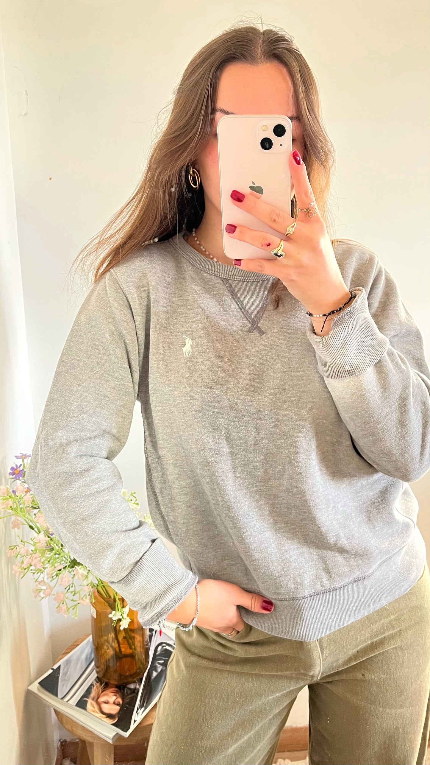 Sweat col rond molletonné Ralph Lauren - S