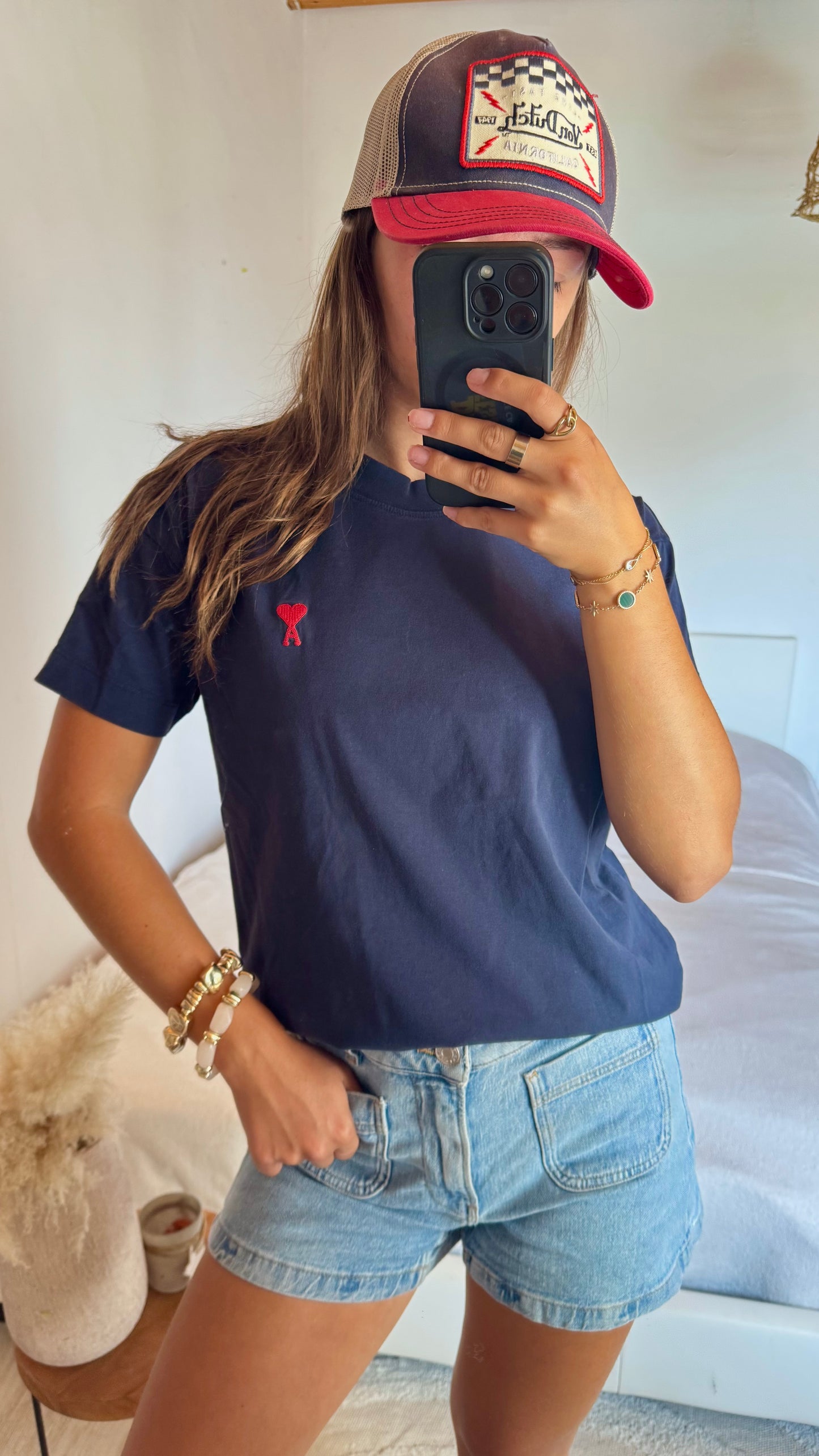 T-shirt marine Ami Paris - S
