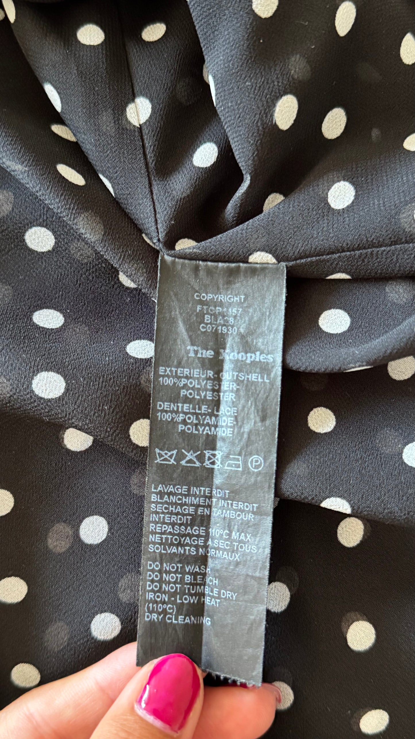 Top à pois dentelle The Kooples - M