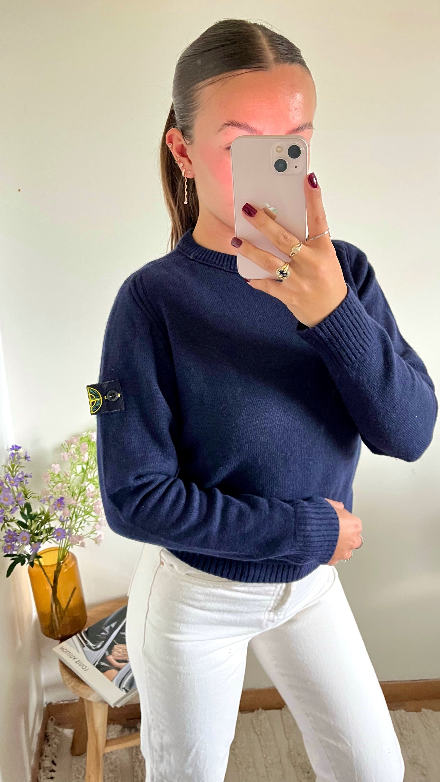 Pull Stone Island en laine & cachemire - S