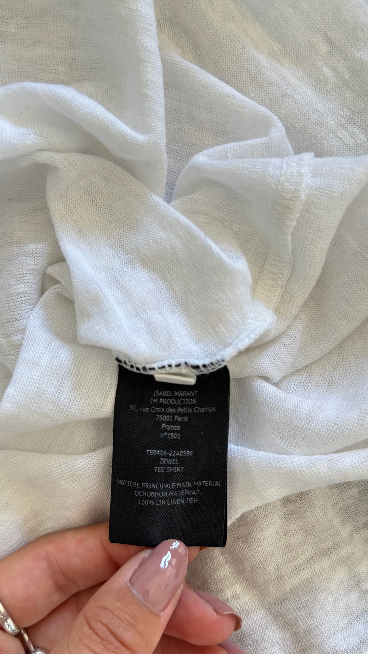 T-shirt en lin rose cuivré Isabel Marant - XS