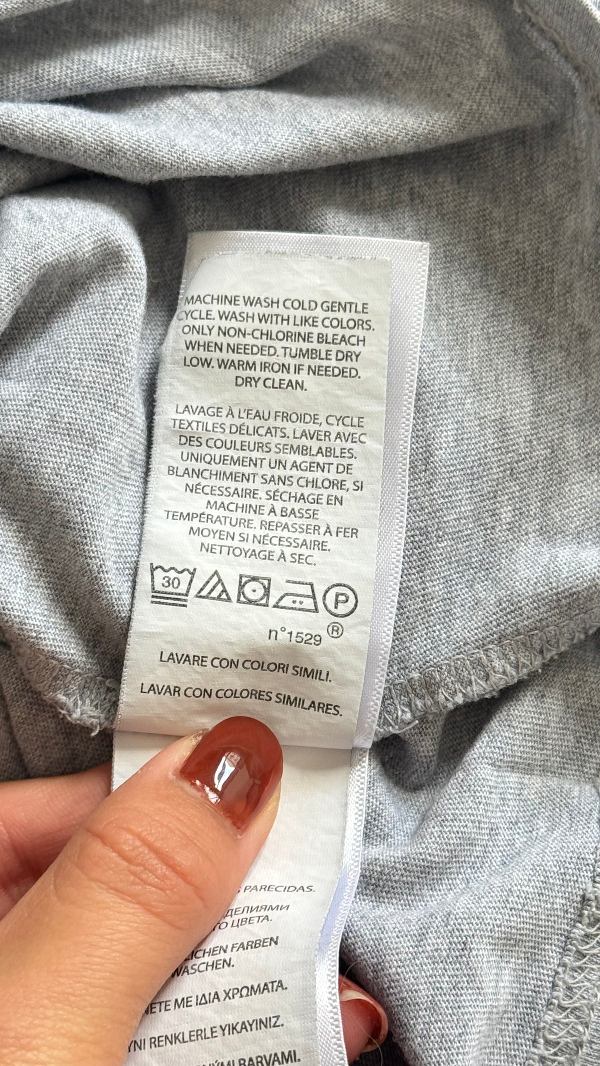 T-shirt gris col rond Ralph Lauren - M