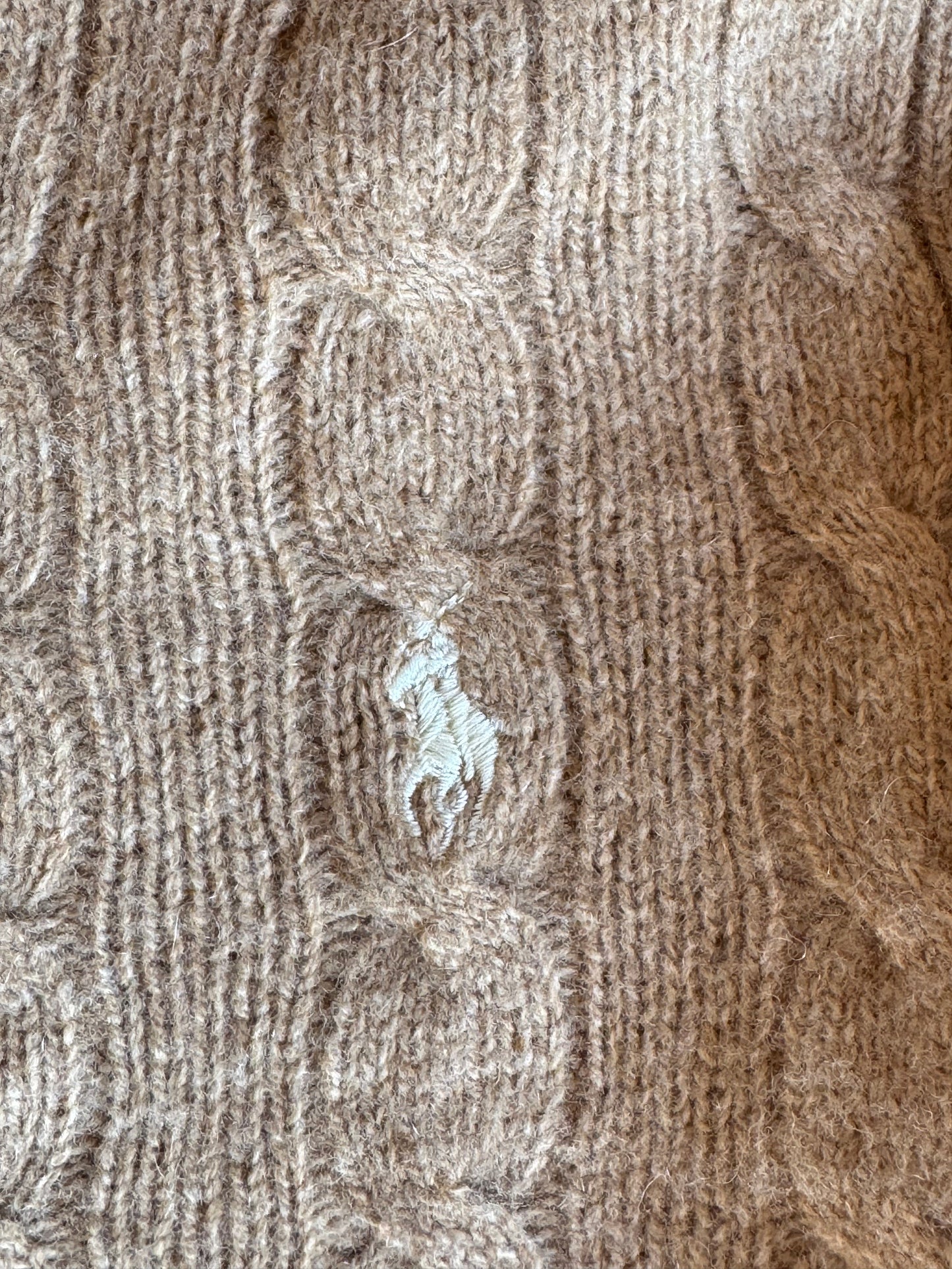 Pull torsadé beige laine & cachemire - L