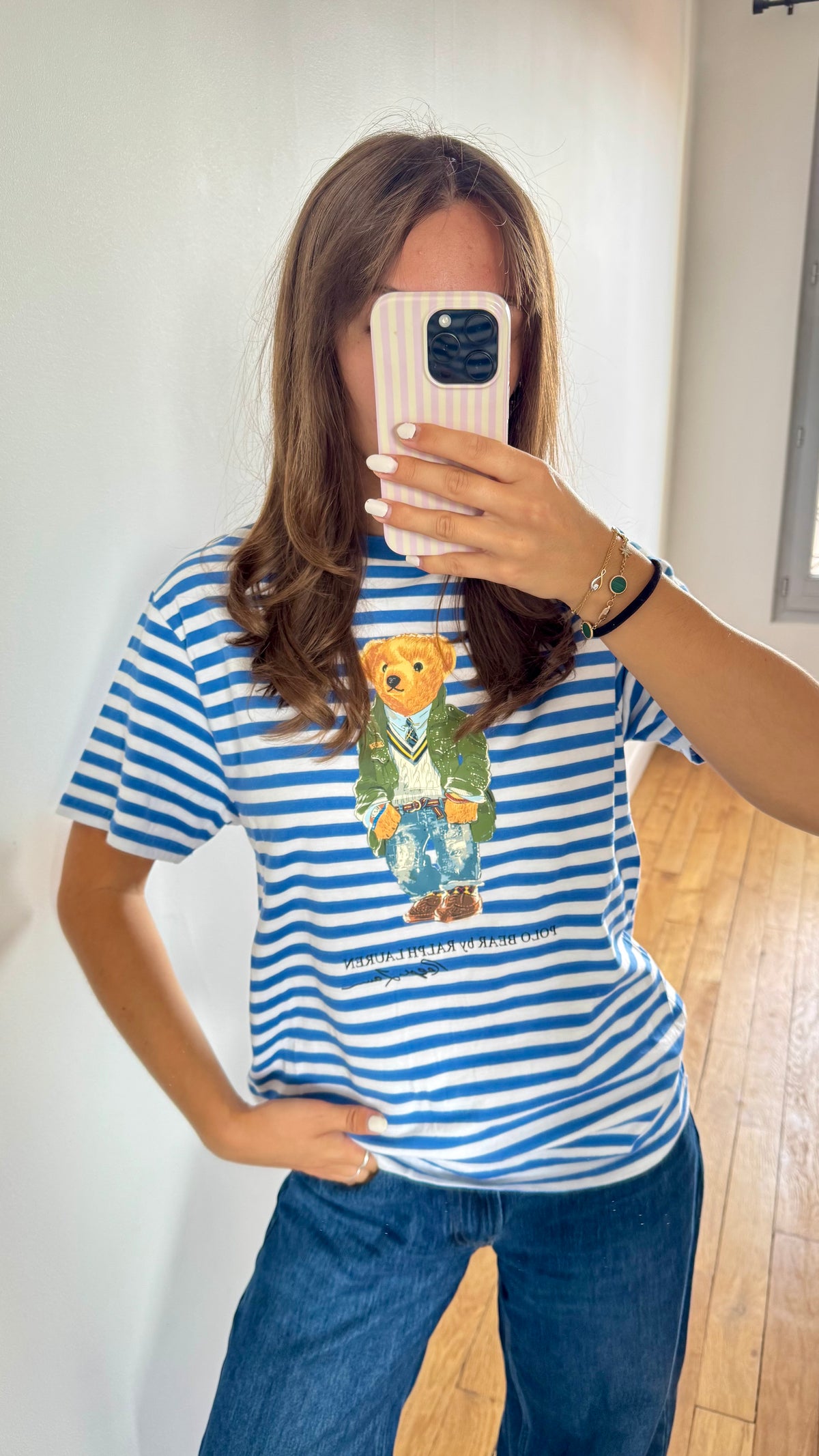T-shirt marinière nounours Ralph Lauren - M