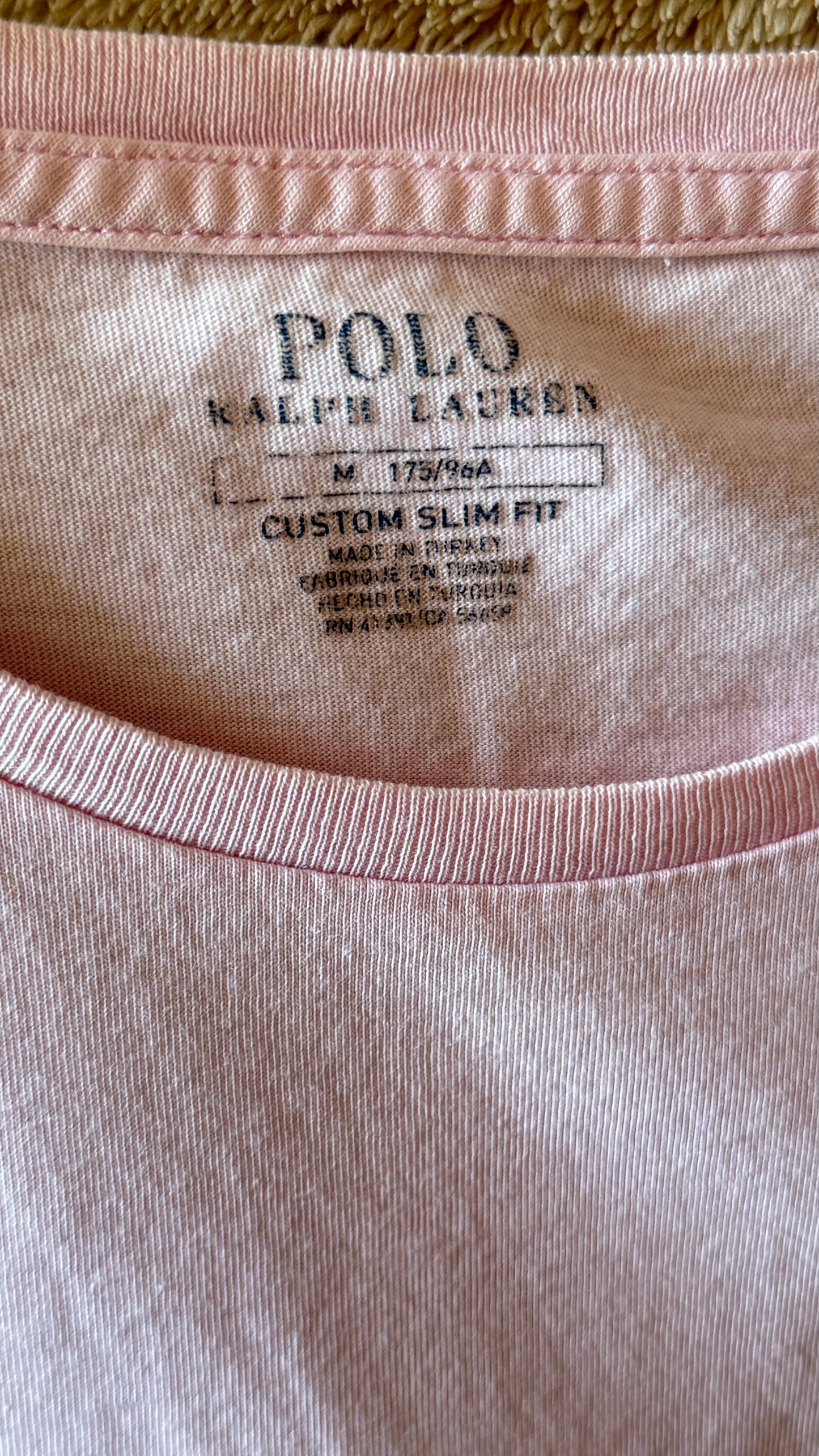 T-shirt rose pastel Ralph Lauren - M mixte