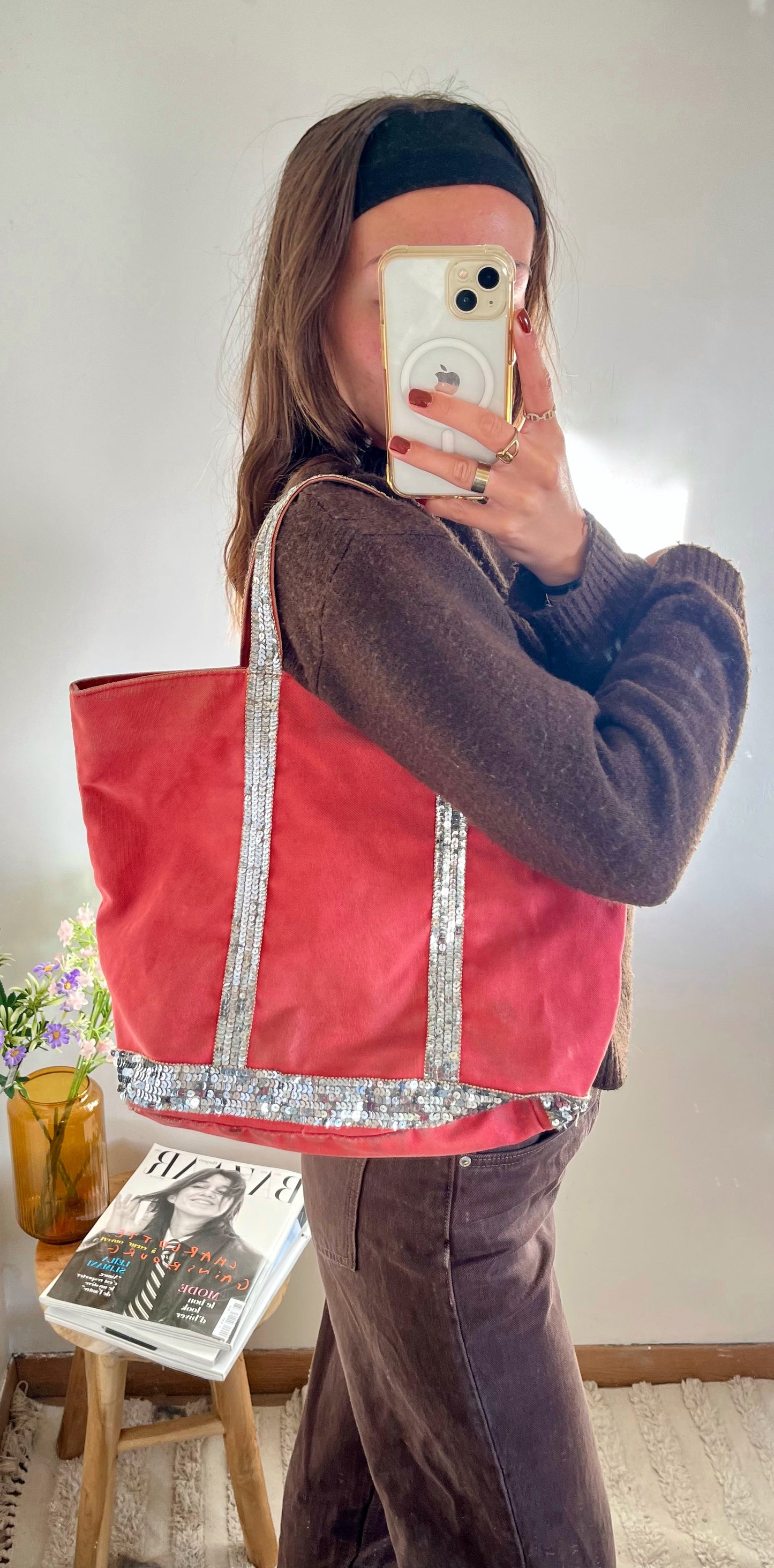 Sac cabas rose rouge Vanessa Bruno