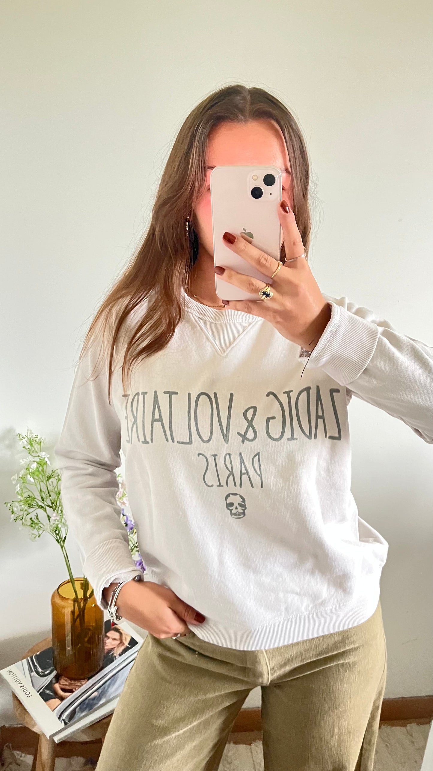 Sweat col rond blanc Zadig & Voltaire - M