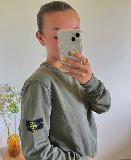 Sweat kaki Stone Island - S