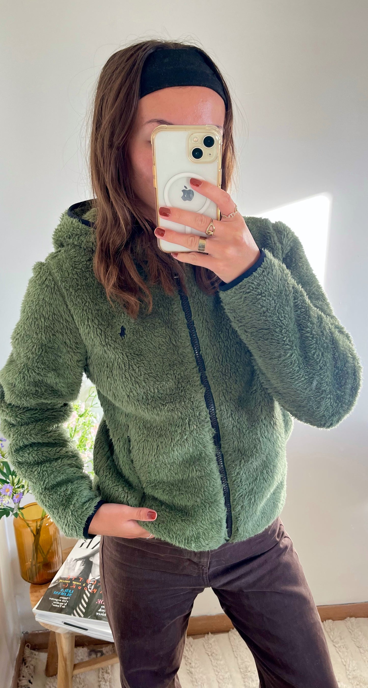 Veste à capuche moumoute Ralph Lauren - S