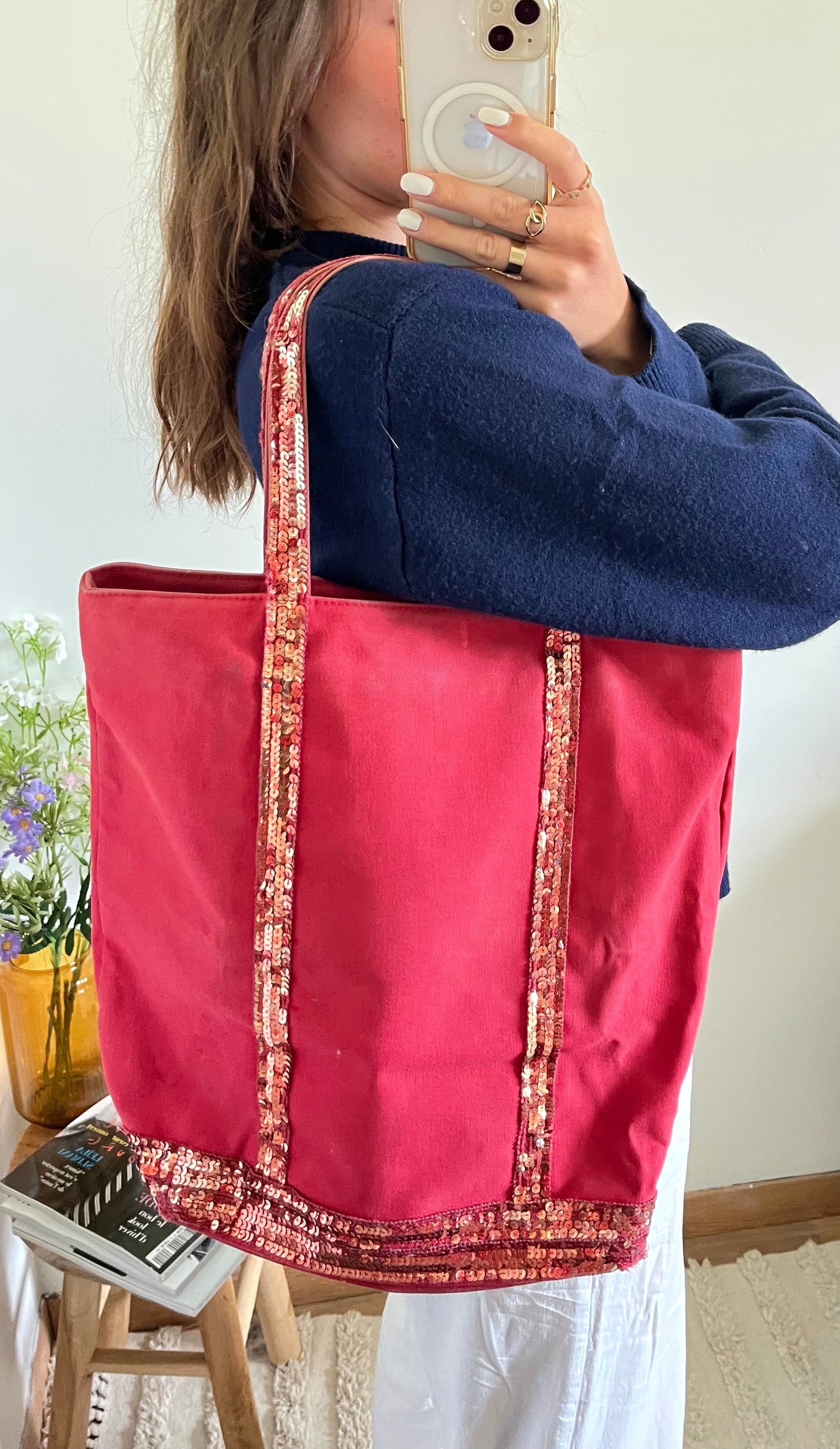 Sac cabas moyen Vanessa Bruno rouge