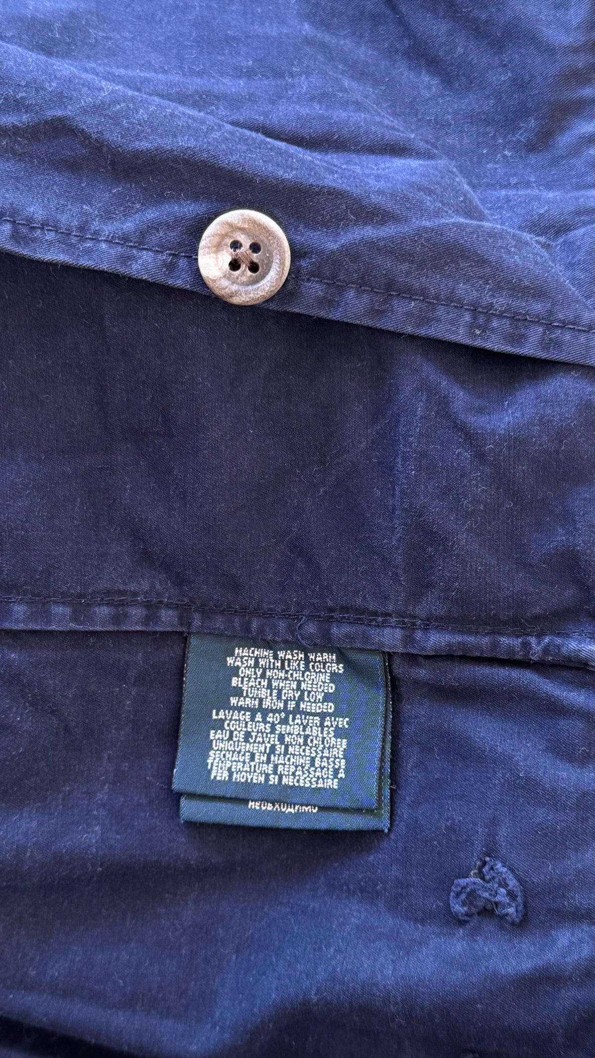 Veste vintage toile de coton marine Ralph Lauren - S