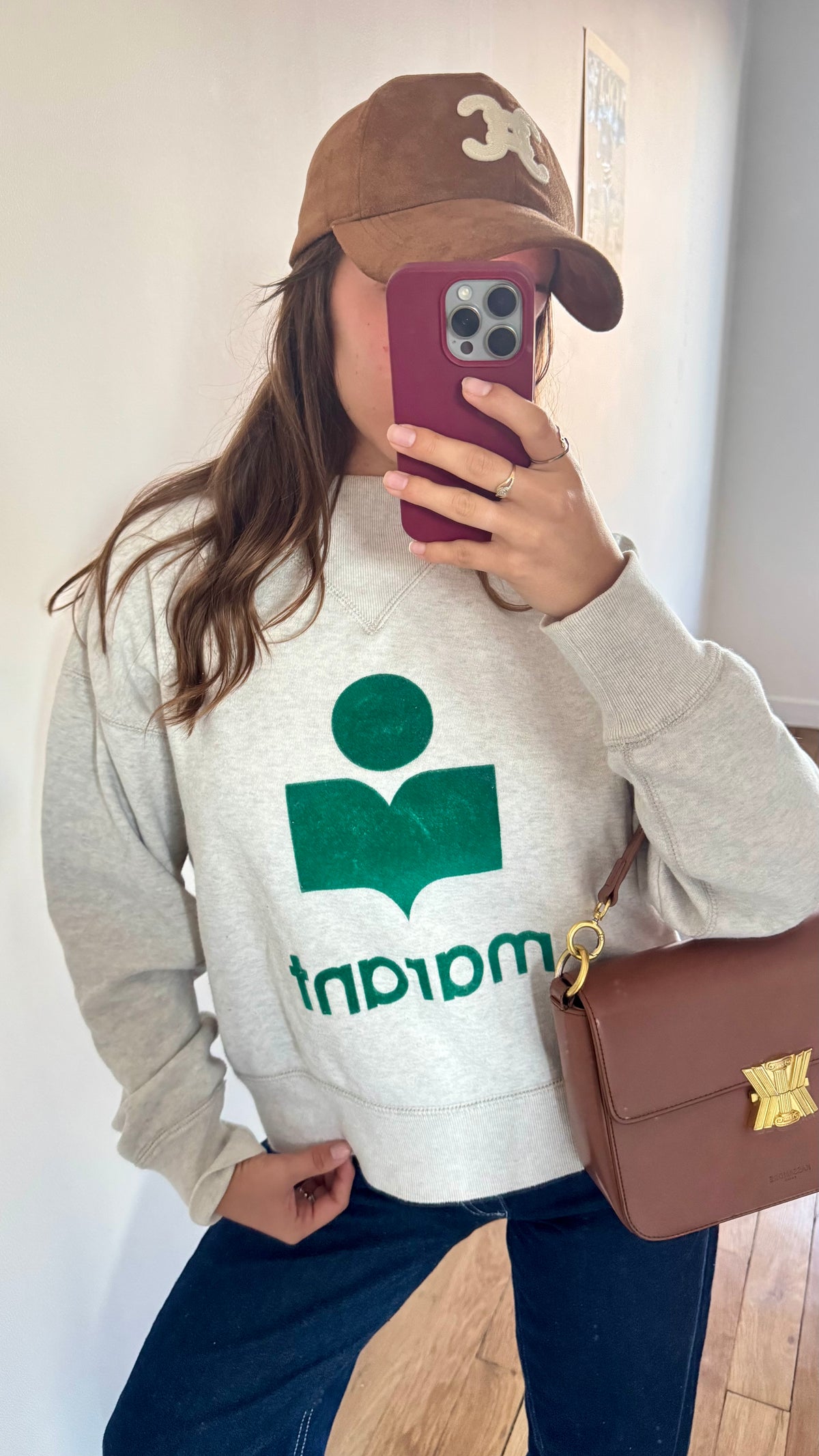 Sweat Isabel Marant gris & vert - M