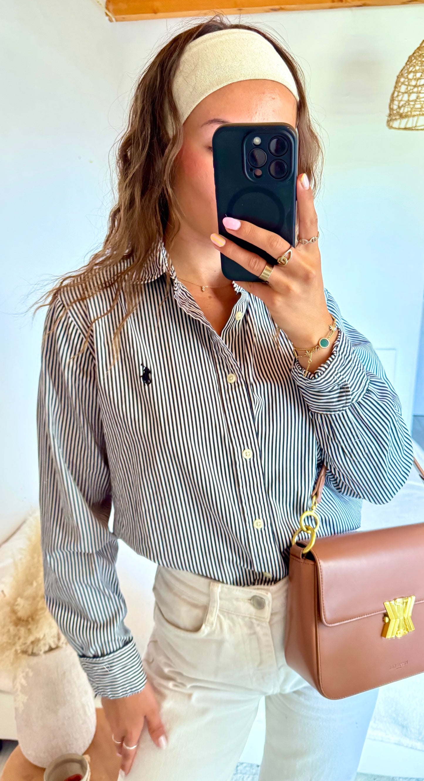 Chemise rayée noire Ralph Lauren - XS homme / M femme