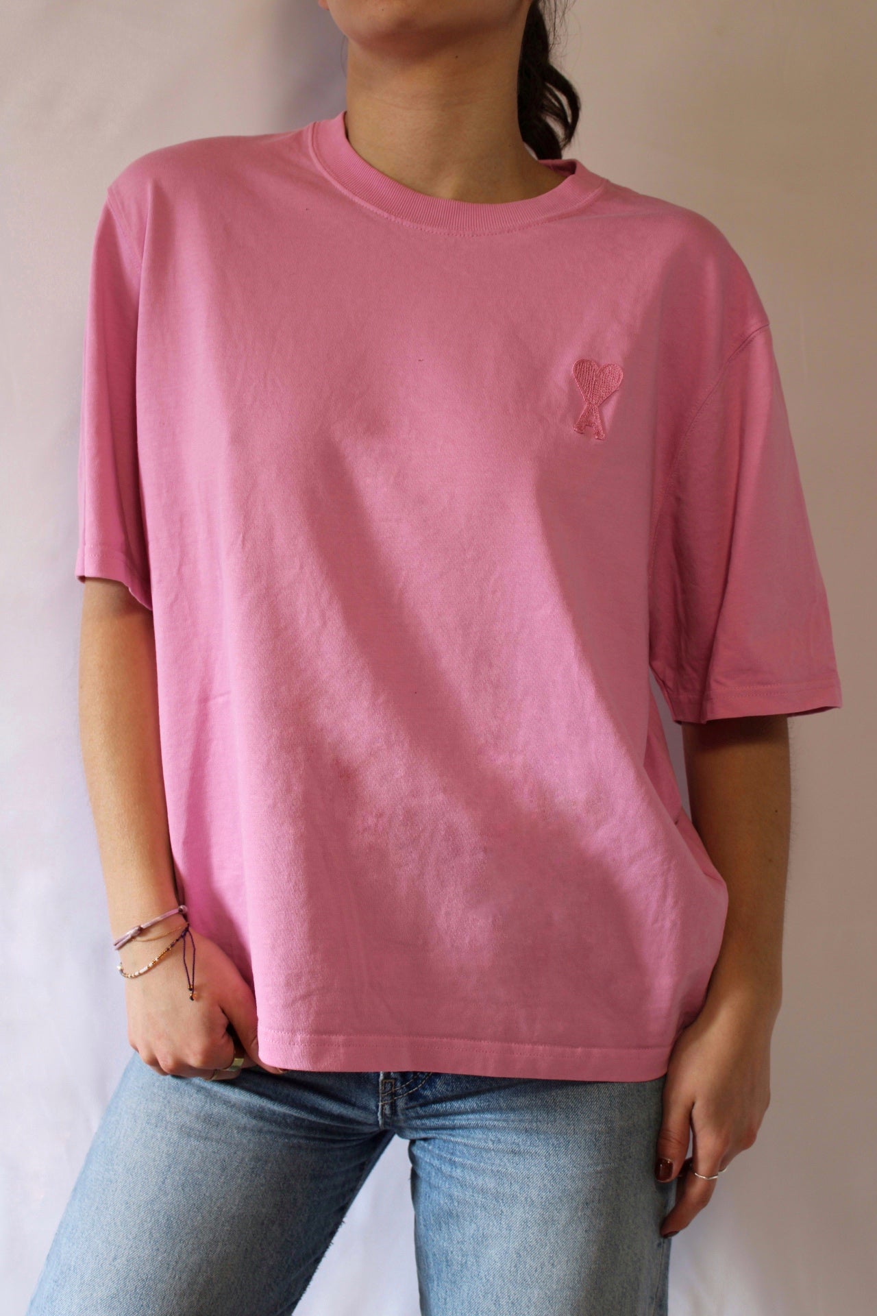 T-shirt rose Ami Paris - M homme / L femme