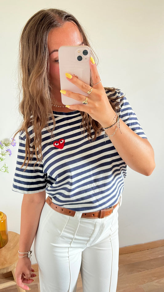 T-shirt marinière Comme Des Garçons - L