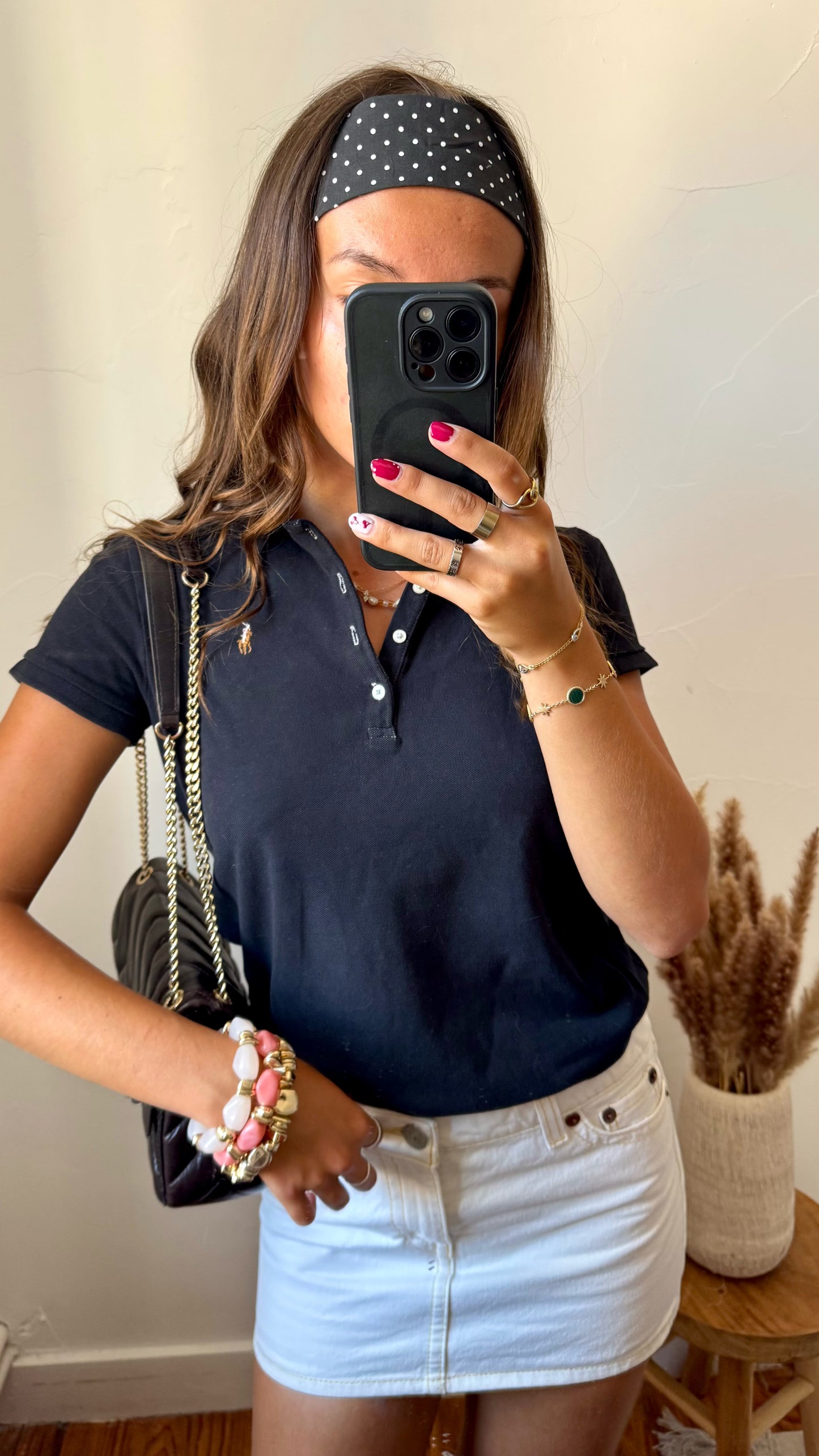 Polo noir Ralph Lauren - XS