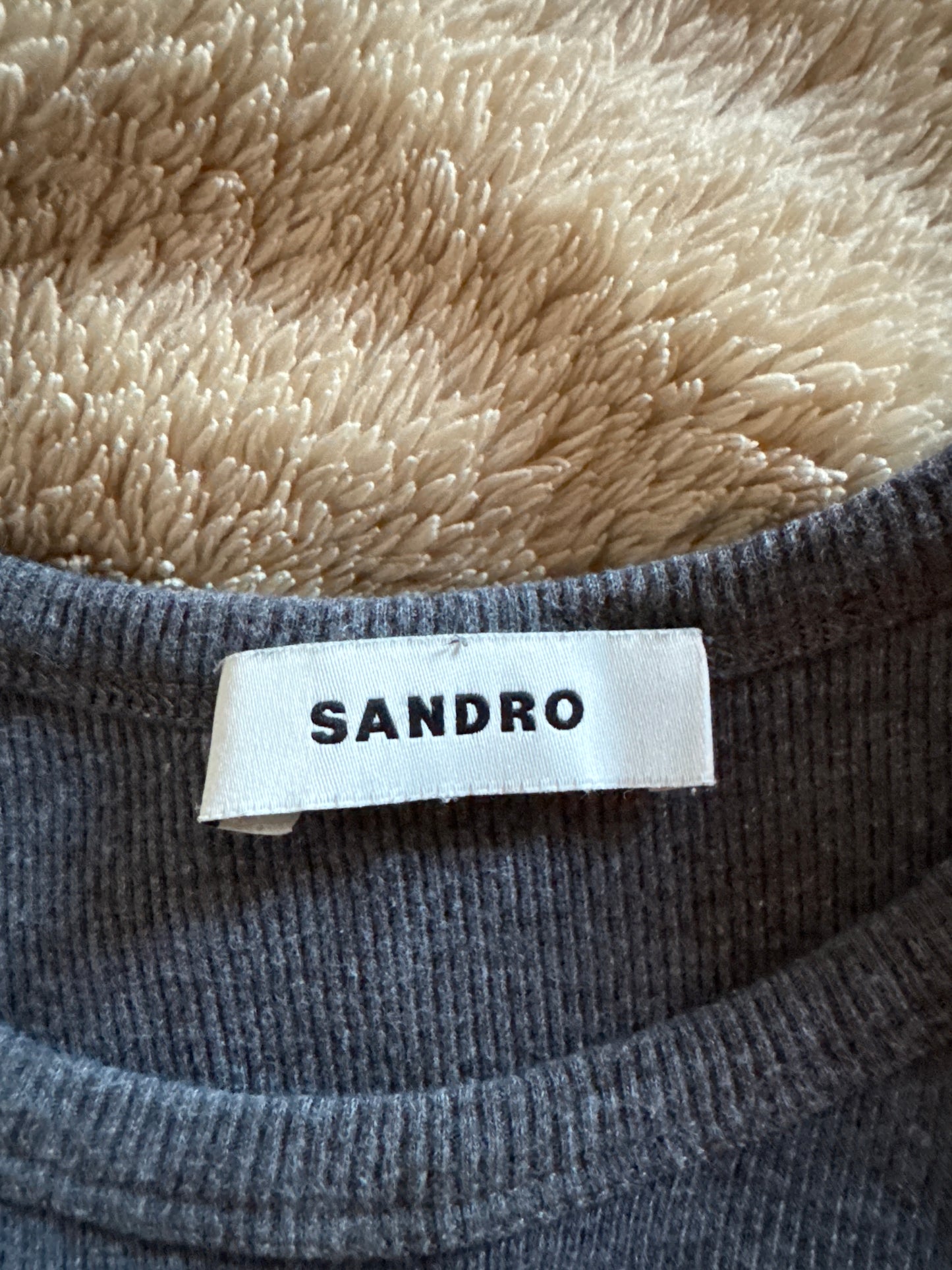 Débardeur gris brodé Sandro - XS