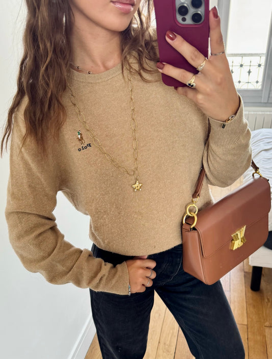 Pull beige Polo Ralph Lauren - S homme / M femme