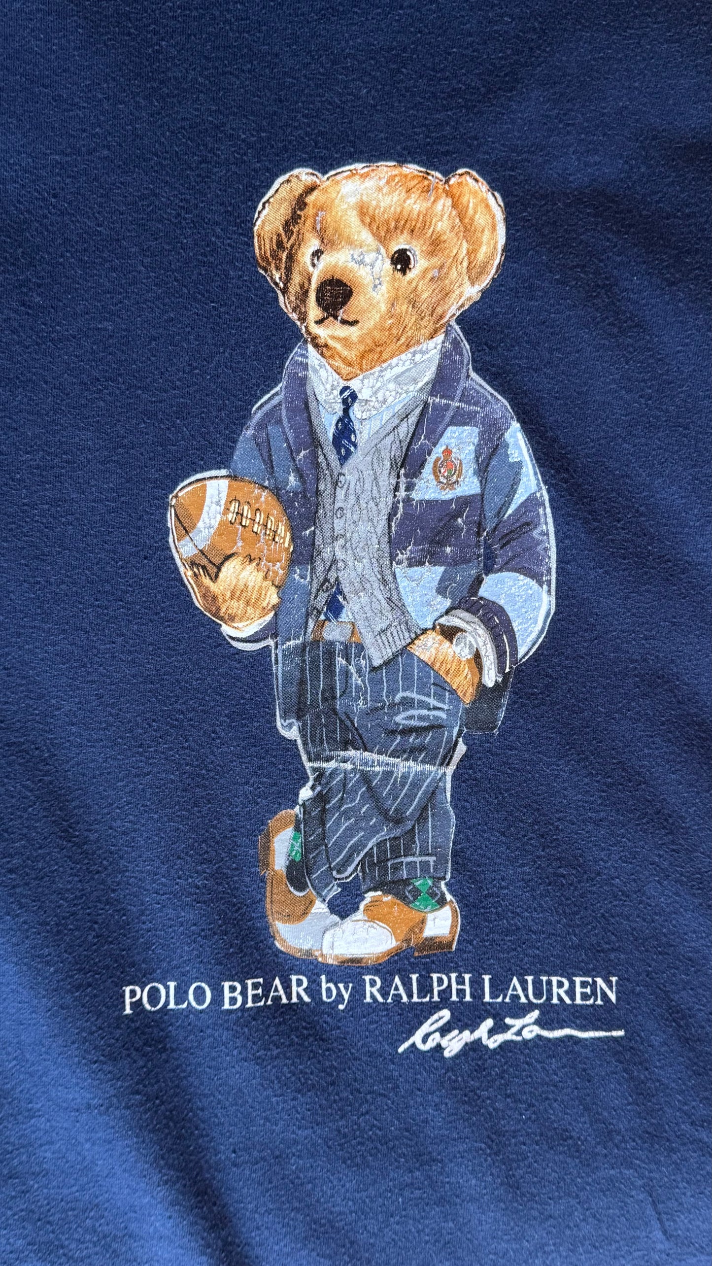 T-shirt marine nounours Ralph Lauren - M homme / M-L femme