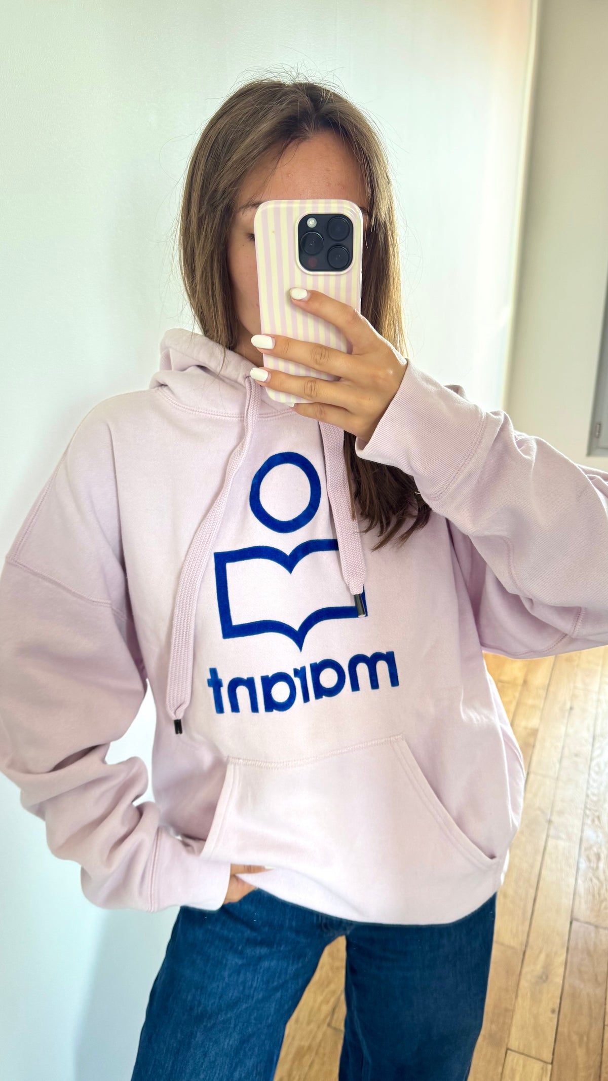 Sweat à capuche rose pastel Isabel Marant - M