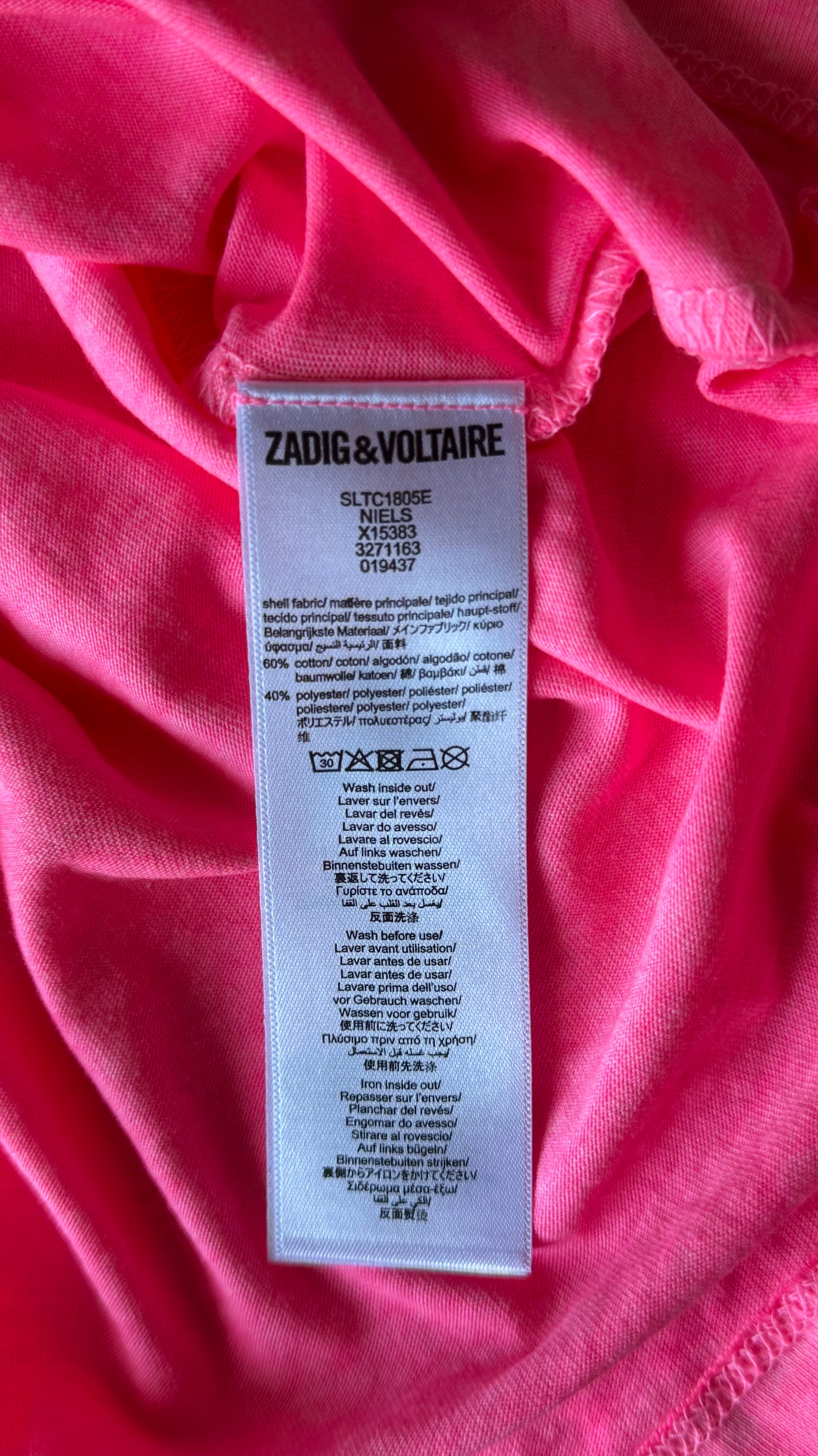 T-shirt rose flash Zadig & Voltaire -  S