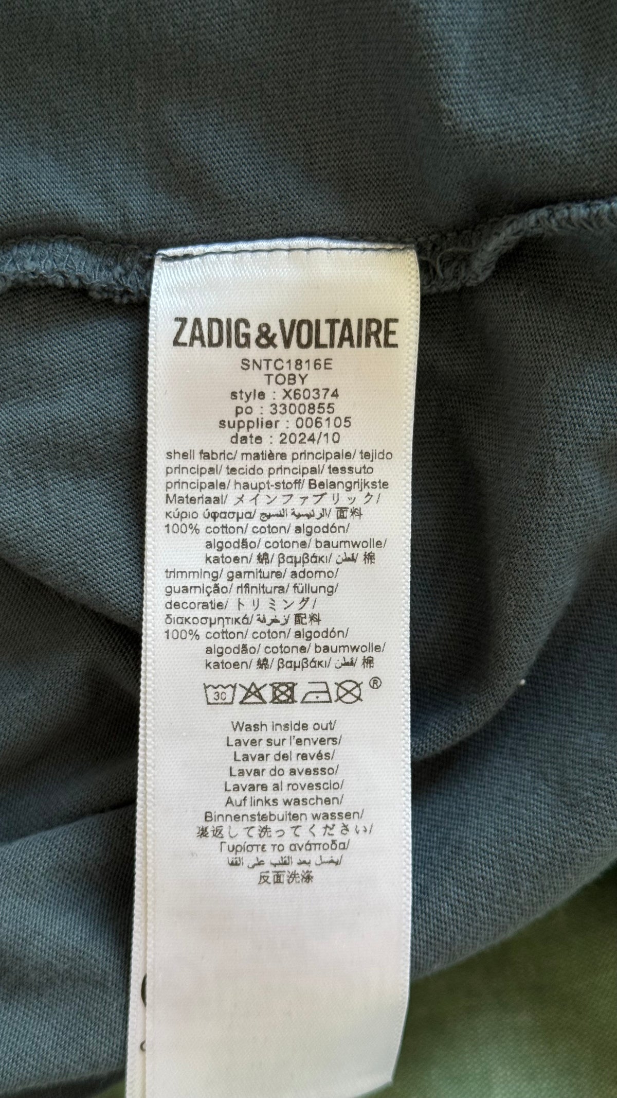 T-shirt bleu Zadig & Voltaire - S