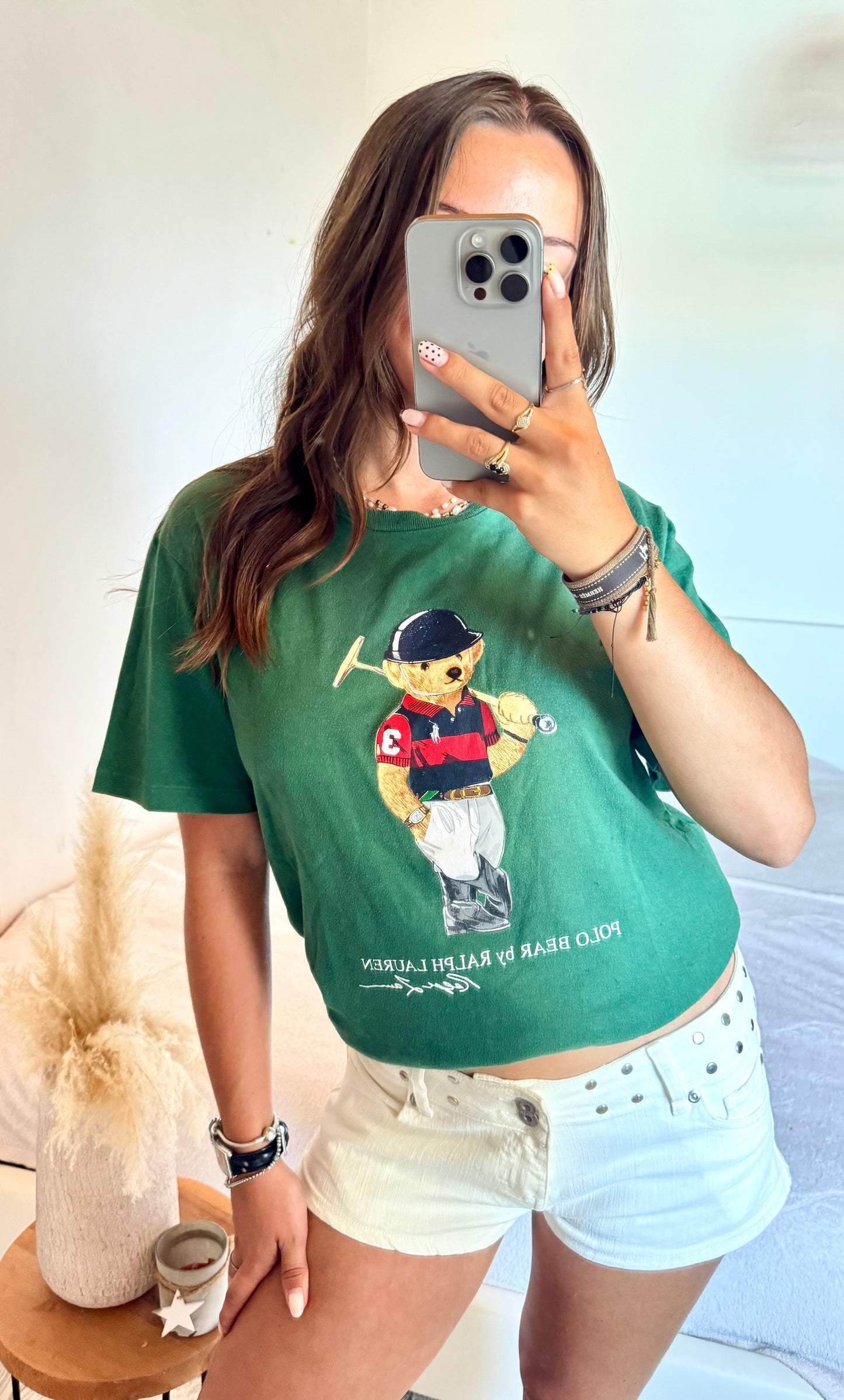 T-shirt vert nounours Ralph Lauren - S