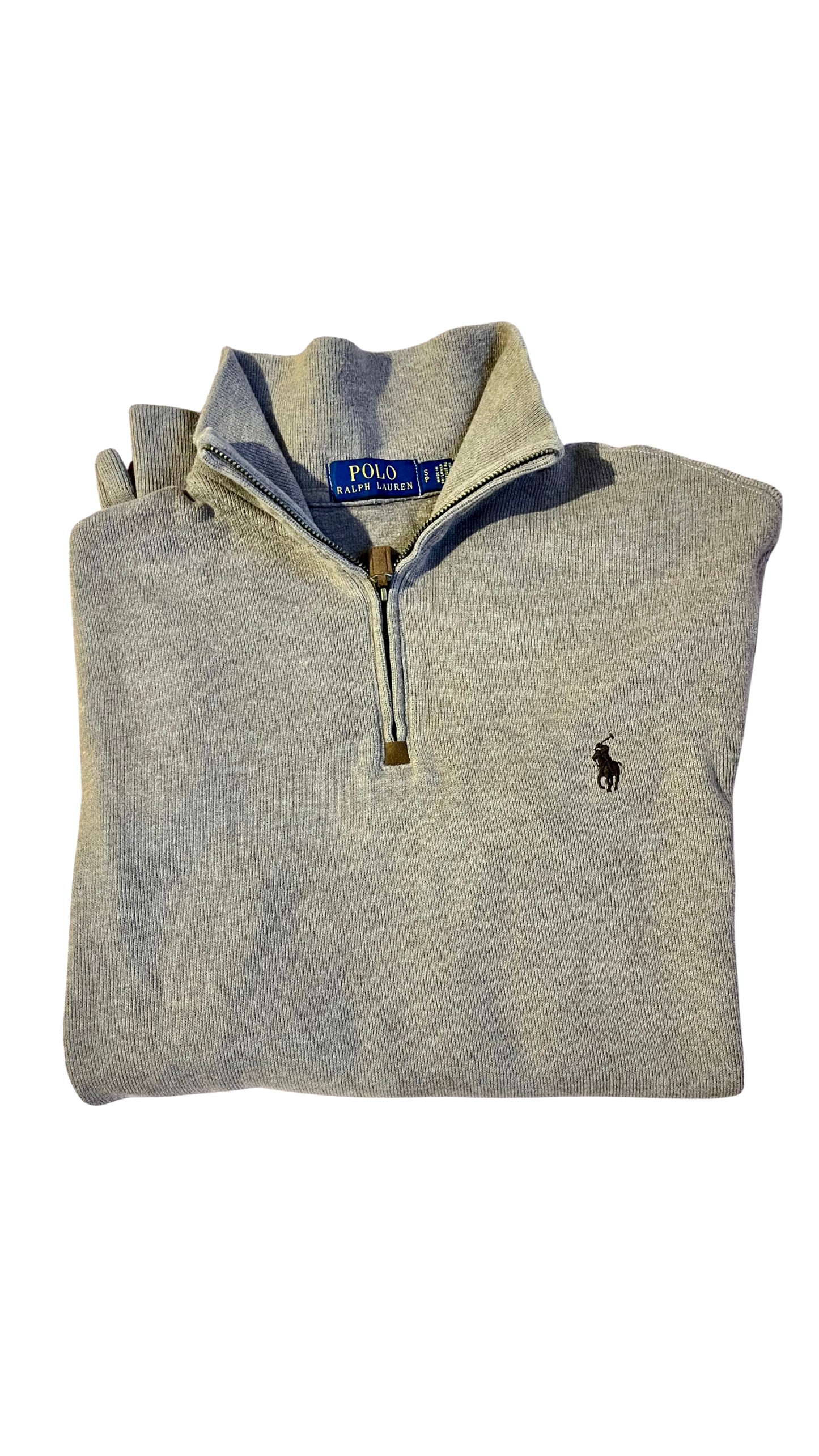 Pull demi-zippé marron - M