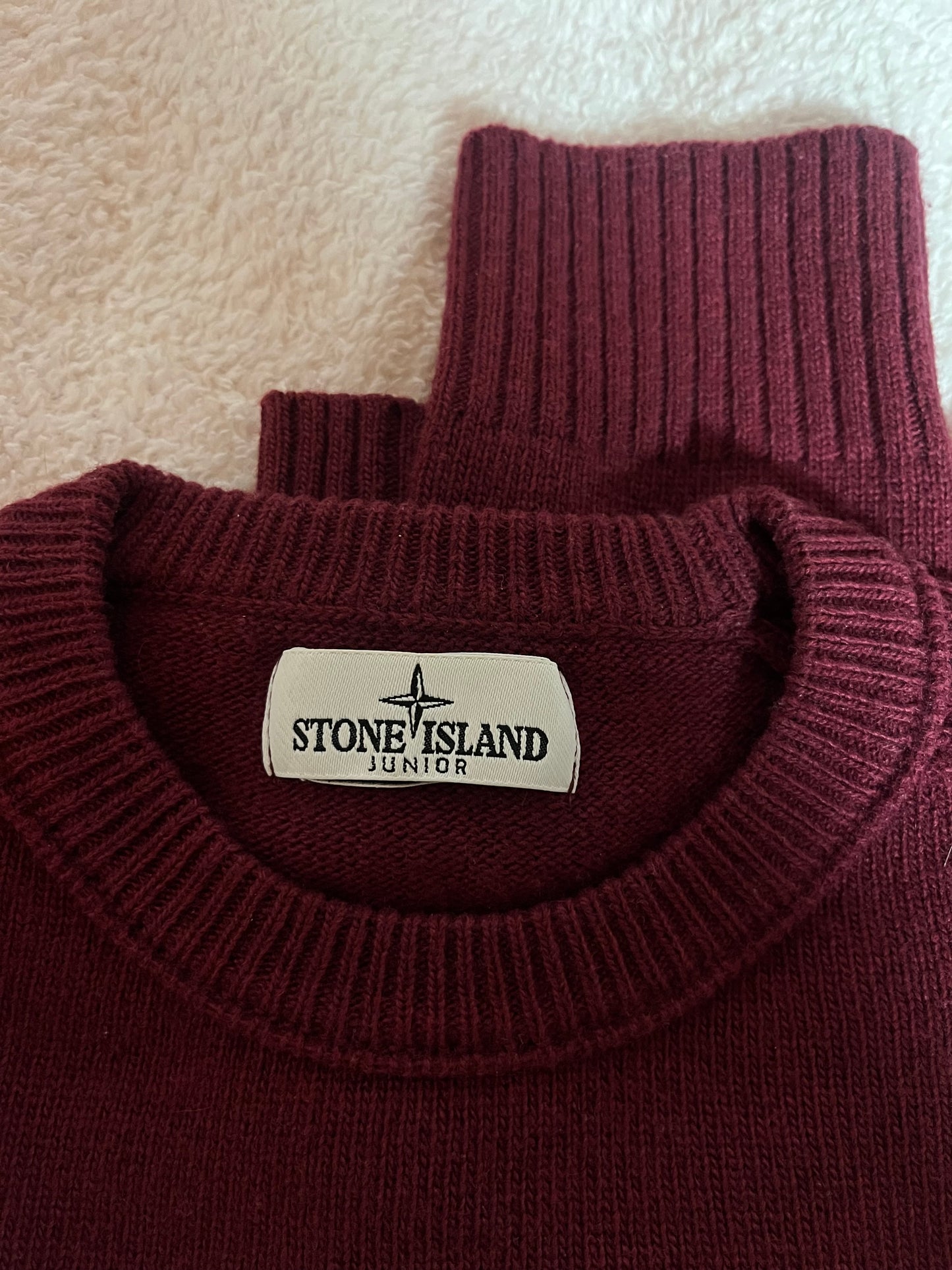 Pull laine & cachemire bordeaux Stone Island - S