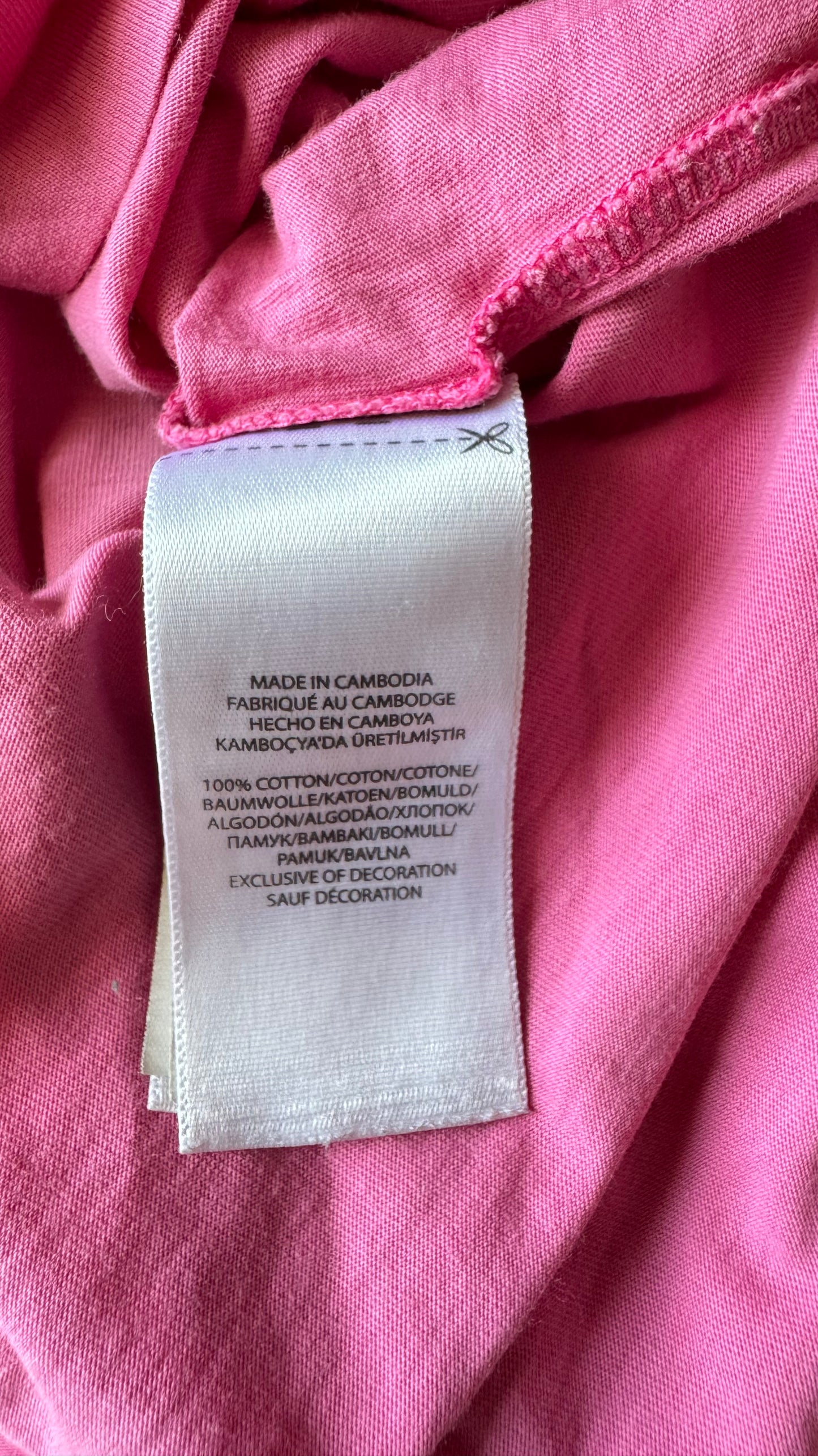 T-shirt rose col V Ralph Lauren - M